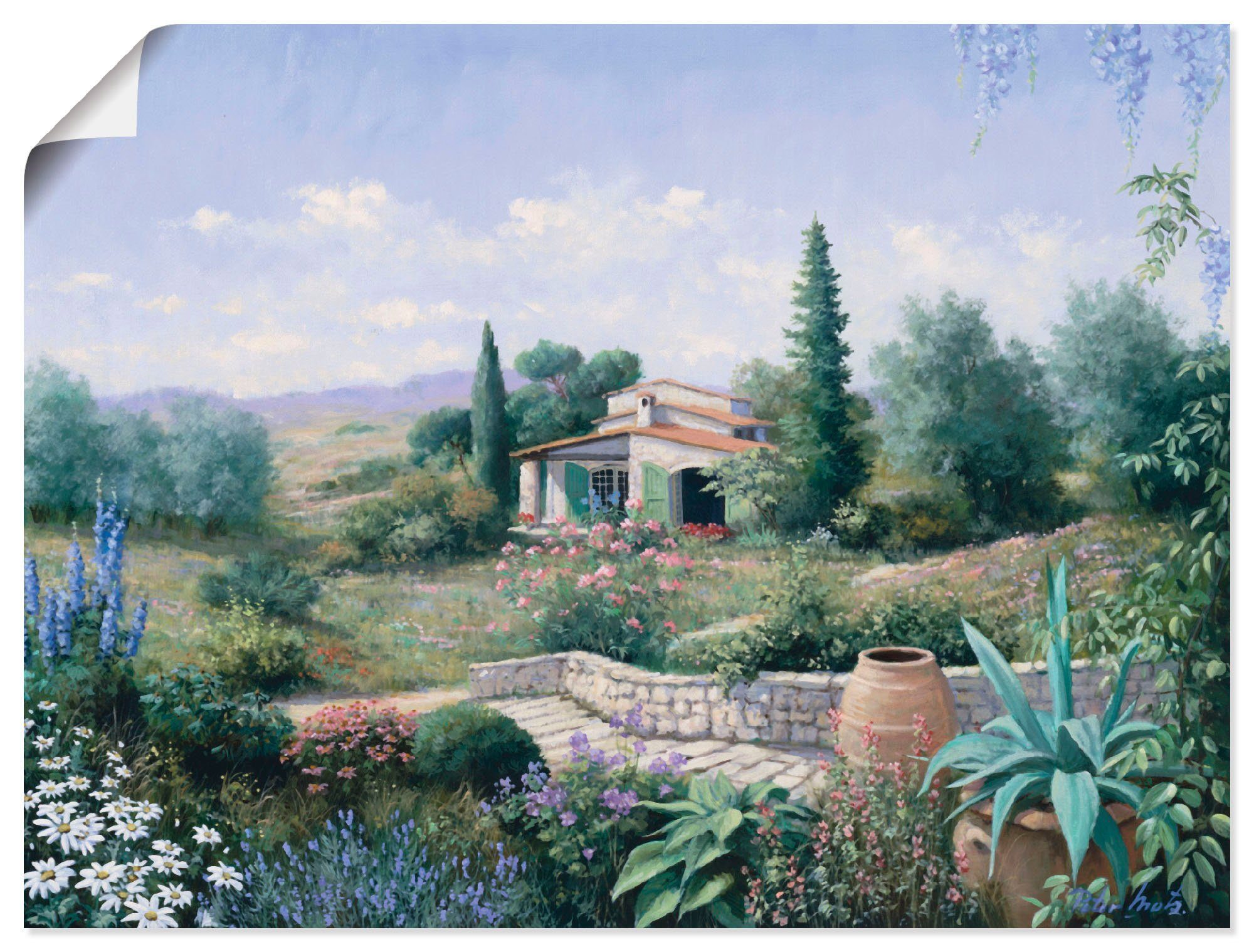 versch. St), Wandbild Italienischer Vier Jahreszeiten Wandaufkleber Sommer, Größen Leinwandbild, oder Poster (1 Artland in als