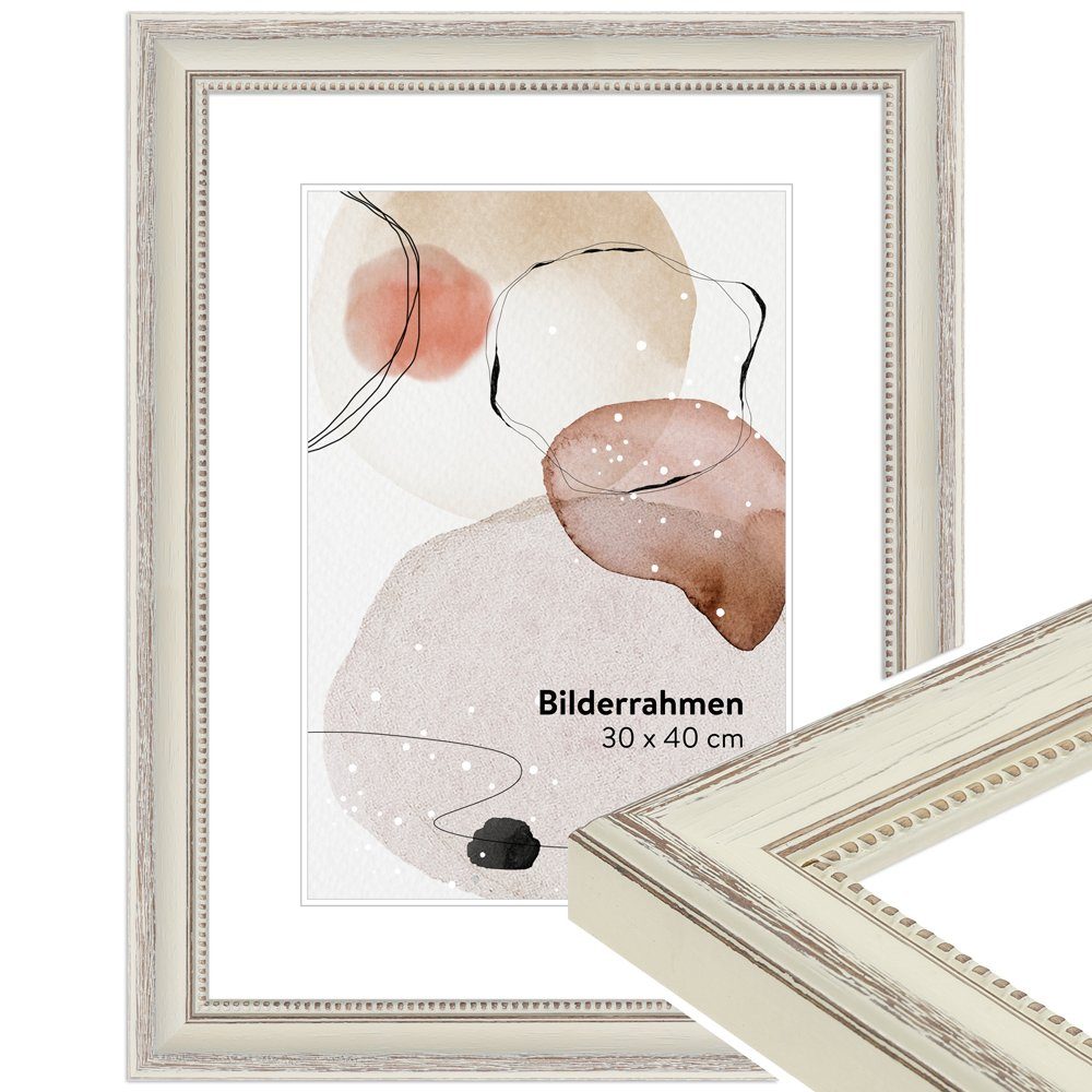 WANDStyle Bilderrahmen H390, Creme-Optik, aus Massivholz günstig online kaufen