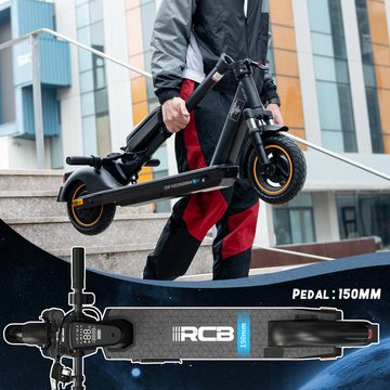 RCB TECH E-Scooter mit Straßenzulassung (ABE), max. 20km/h, bequeme Stoßdämpfung, faltbar, 20,00 km/h, (1 tlg), mit Straßenzulassung