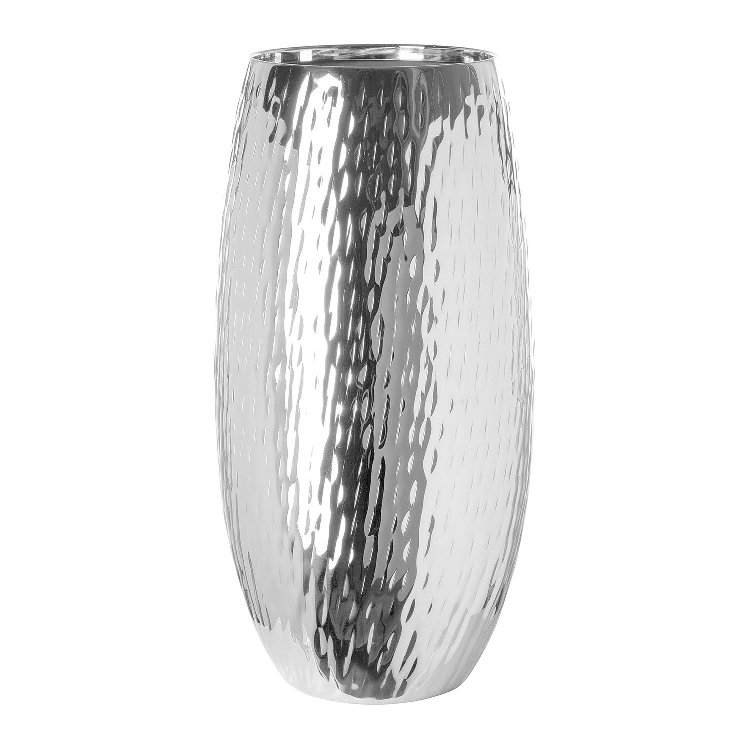 Fink Dekovase AFRICA Vase - H.40cm x D.21cm - Eisen/vernickelt - silberfarb günstig online kaufen