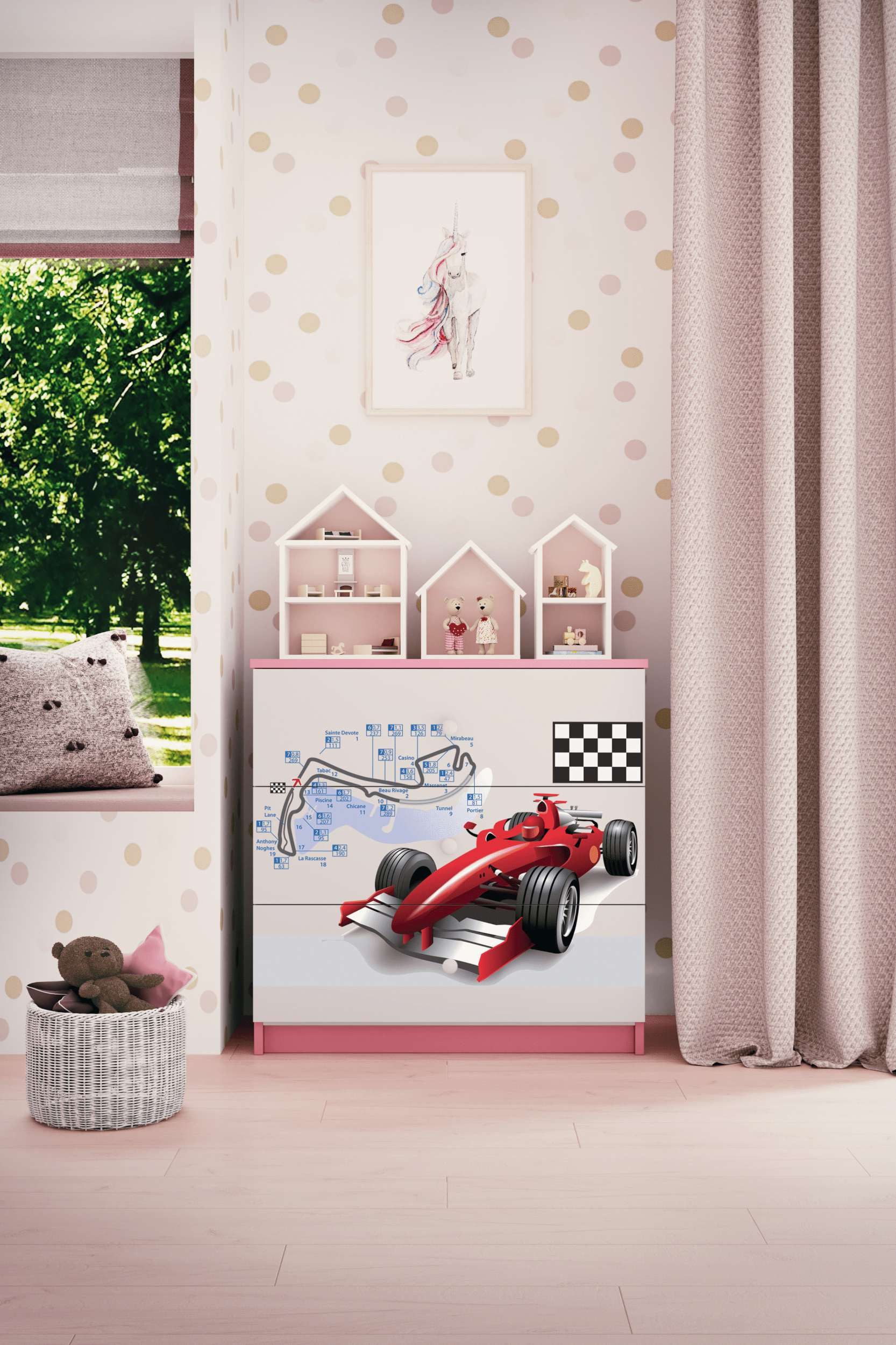 99rooms Kinderkleiderschrank Dreams Motiv VII (Sideboard, Highboard) Modern, Zertifikate und europäische Hygienestandards der Klasse E1