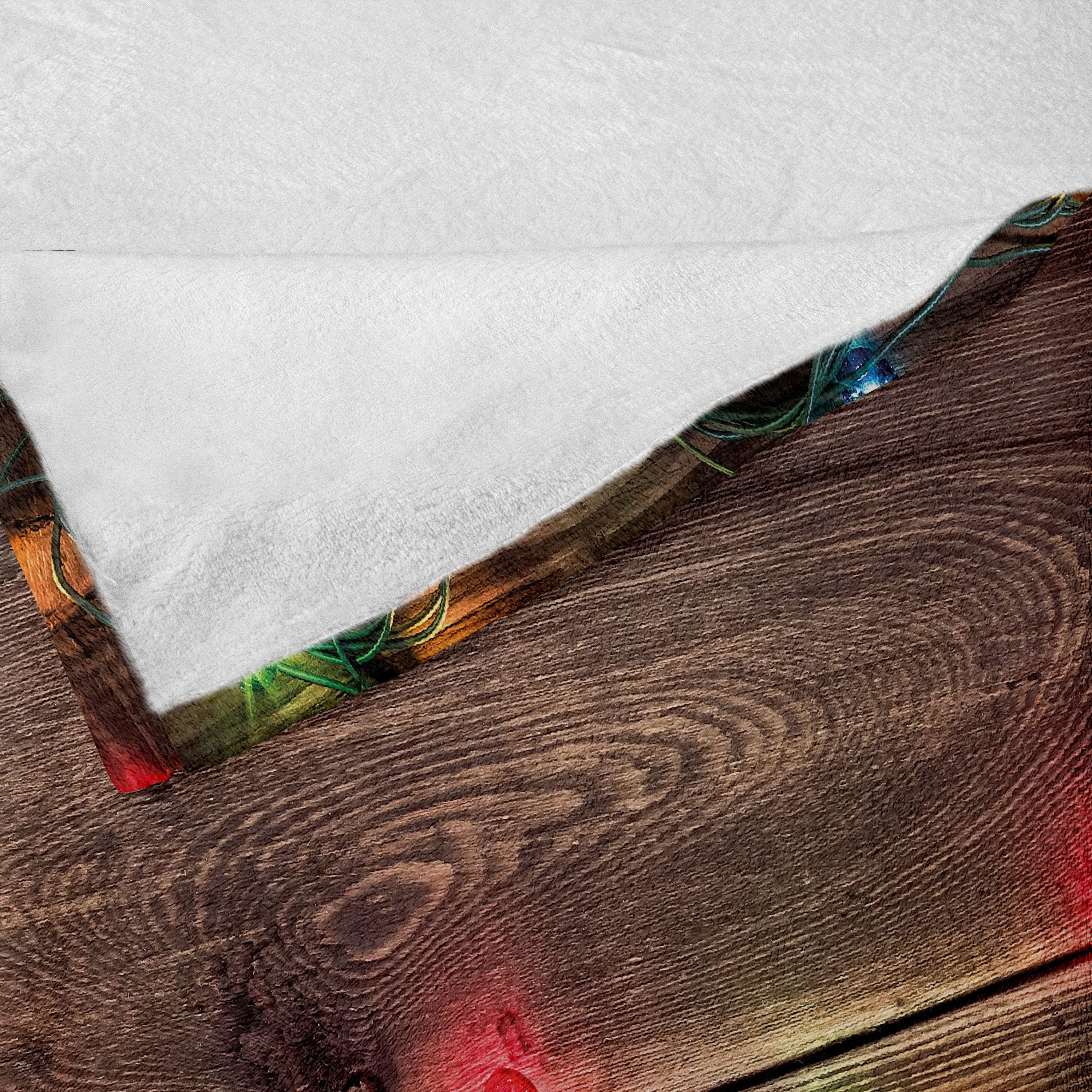 Wohndecke Gemütlicher Plüsch für den Innen- und Außenbereich, Abakuhaus, Weihnachten Landschaft