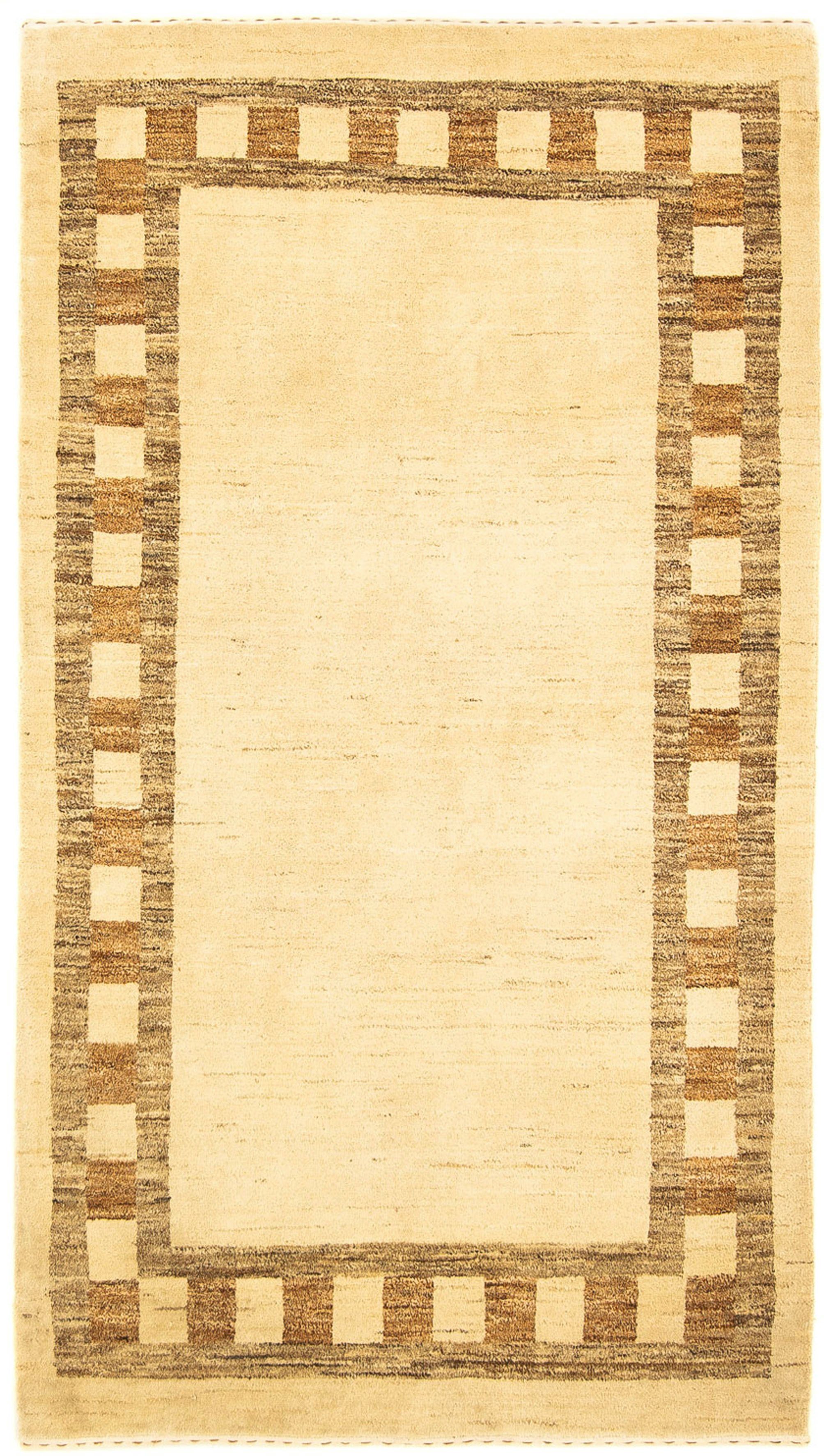 Wohnzimmer, 98 - x Höhe: Handgeknüpft, Einzelstück Indus - cm Zertifikat mm, Wollteppich mit beige, morgenland, Gabbeh 18 - rechteckig, 170