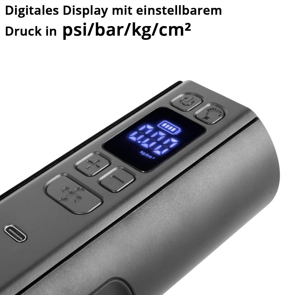 STAHLWERK Kompressor Akku-Kompressor HF-800 ST Fahrradpumpe 4,2 Bar Luftpumpe mit LED-Licht, Packung, 1-tlg., Set