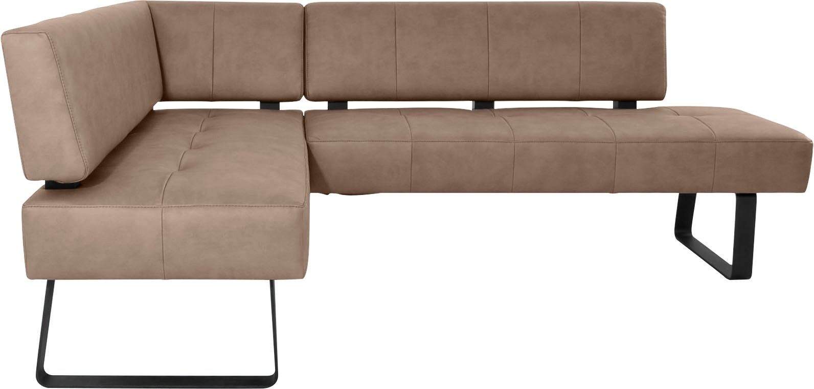 K+W Komfort & Wohnen Eckbank Spider II, Sitzsteppung, bequem durch Sandwichbauweise, 2 Stellmaße