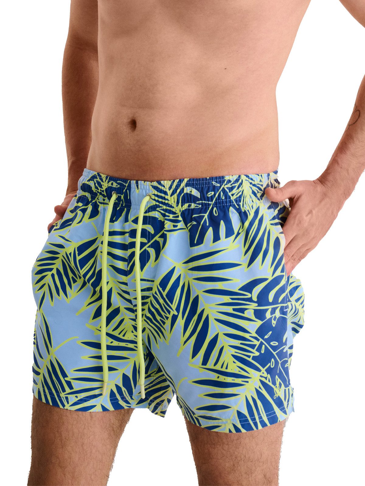 Lisca Boxer-Badehose Herren Bade Boxershorts Men Swimwear (Stück, 1-St) lockere Herrenbadehose, Florales Muster