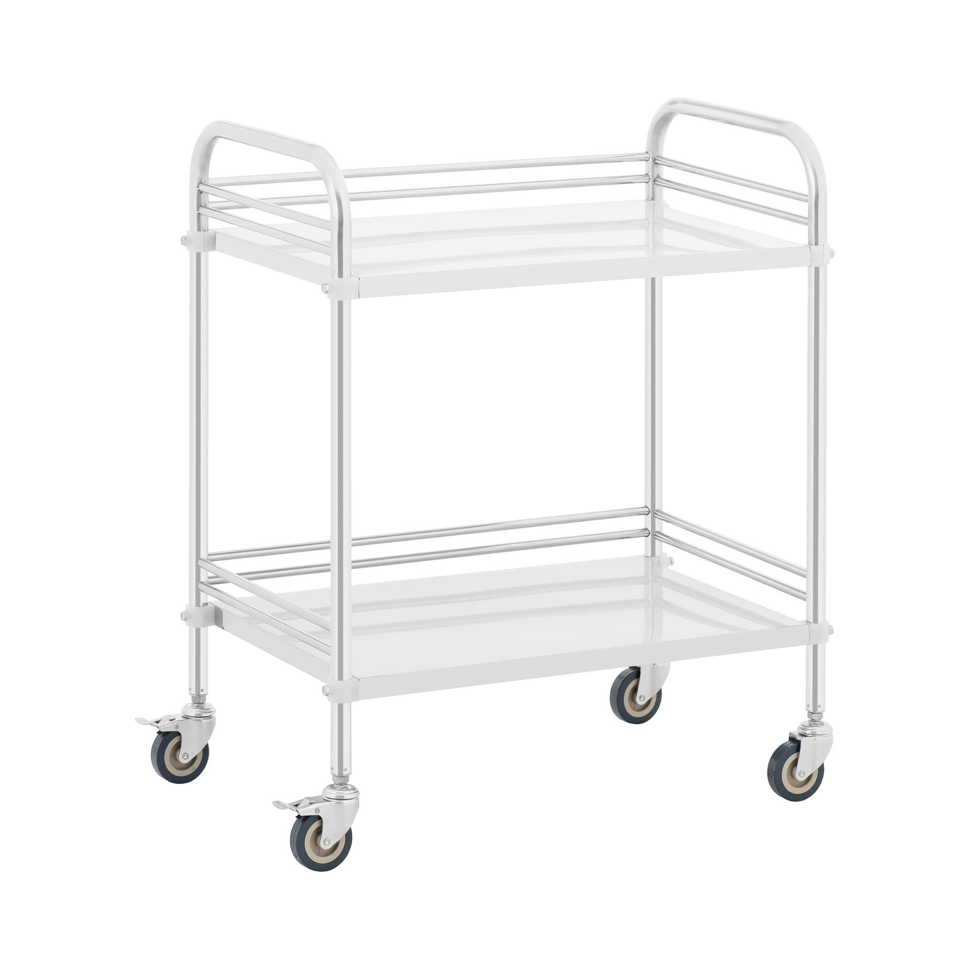 Steinberg Systems Regalwagen Laborwagen Edelstahl Aufbewahrungswagen Labor Rollwagen 2 Ablagen 20