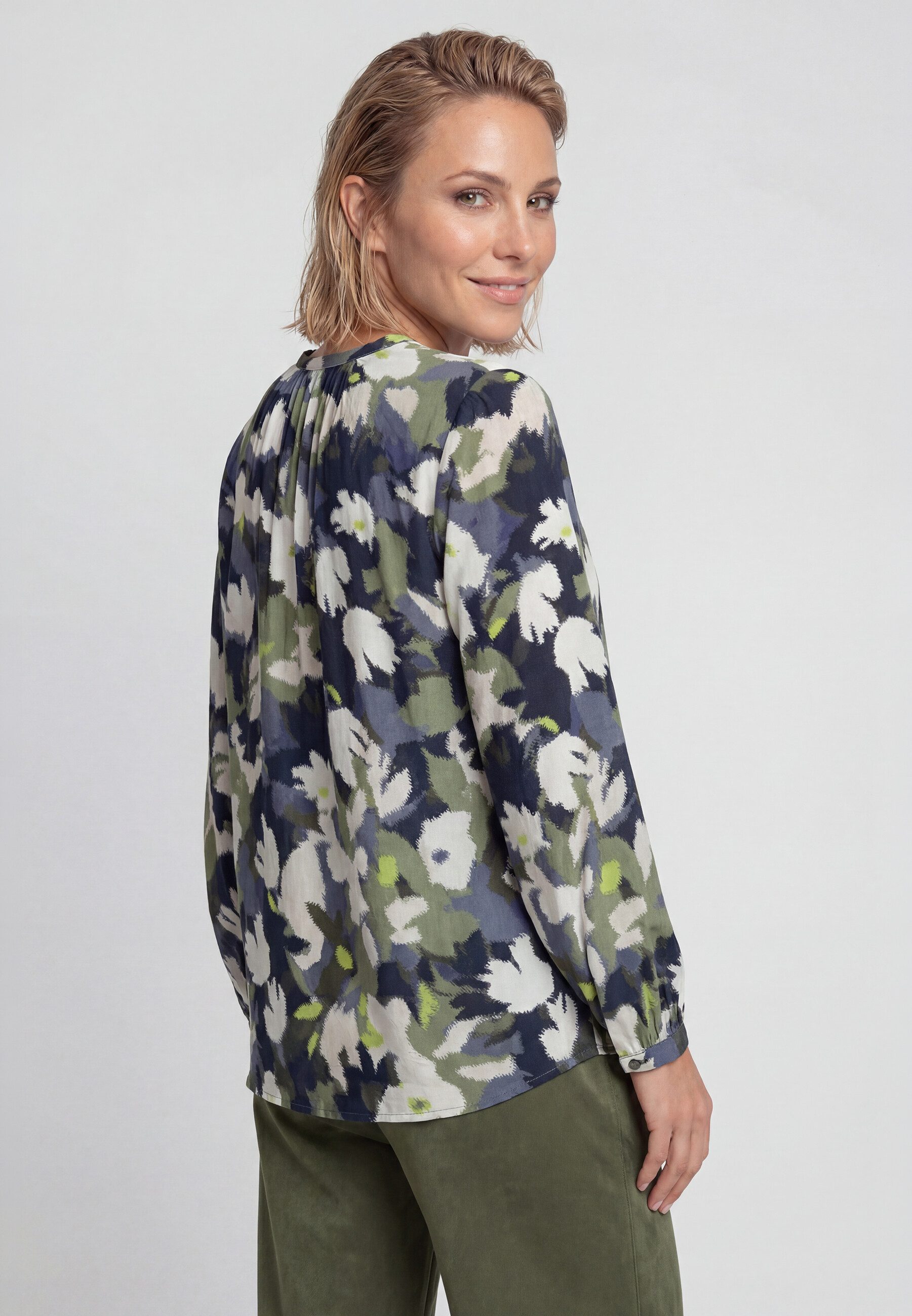 Olsen Hemdbluse Bluse mit Allover-Dessin