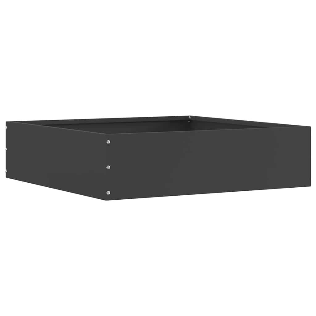vidaXL Beetumrandung Raseneinfassung Schwarz 50 x 50 x 13 cm Stahl
