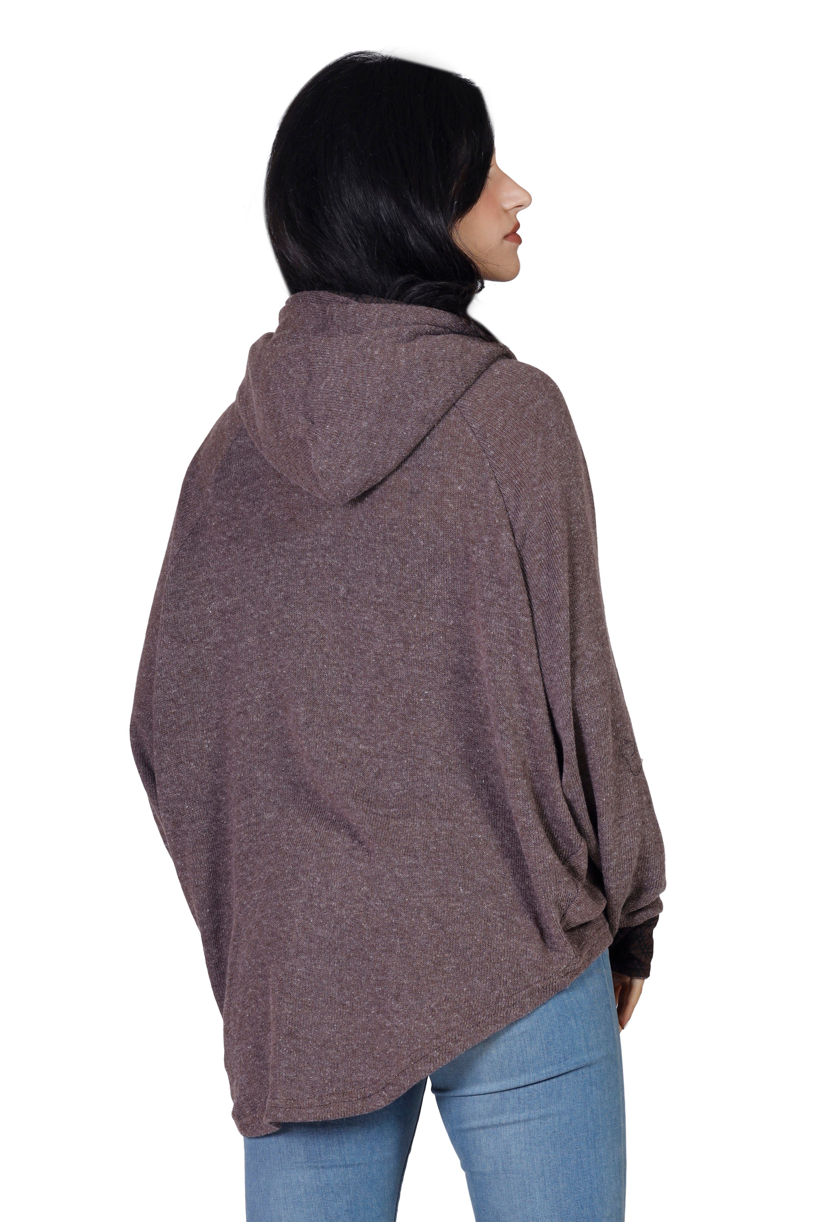 Kapuzenpullover alternative Guru-Shop Longsleeve Sweatshirt, Hoody, Pullover, Bekleidung -.. braun