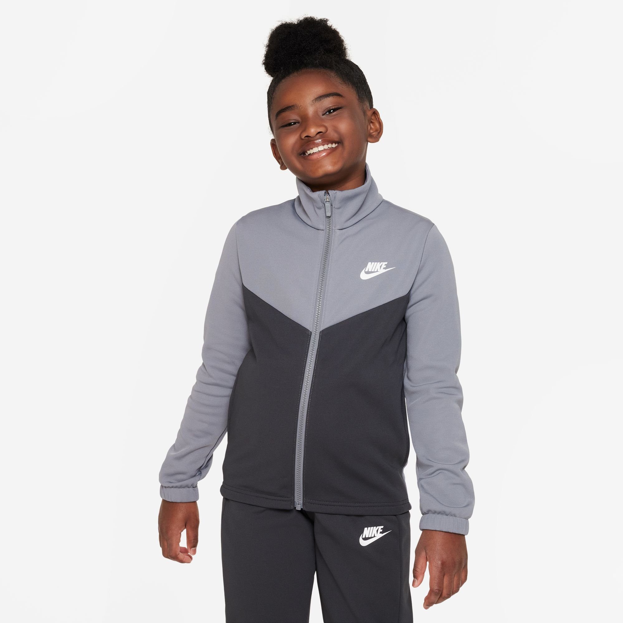 Sportswear TRACKSUIT KIDS' Trainingsanzug GREY/ANTHRACITE/WHITE BIG Nike SMOKE
