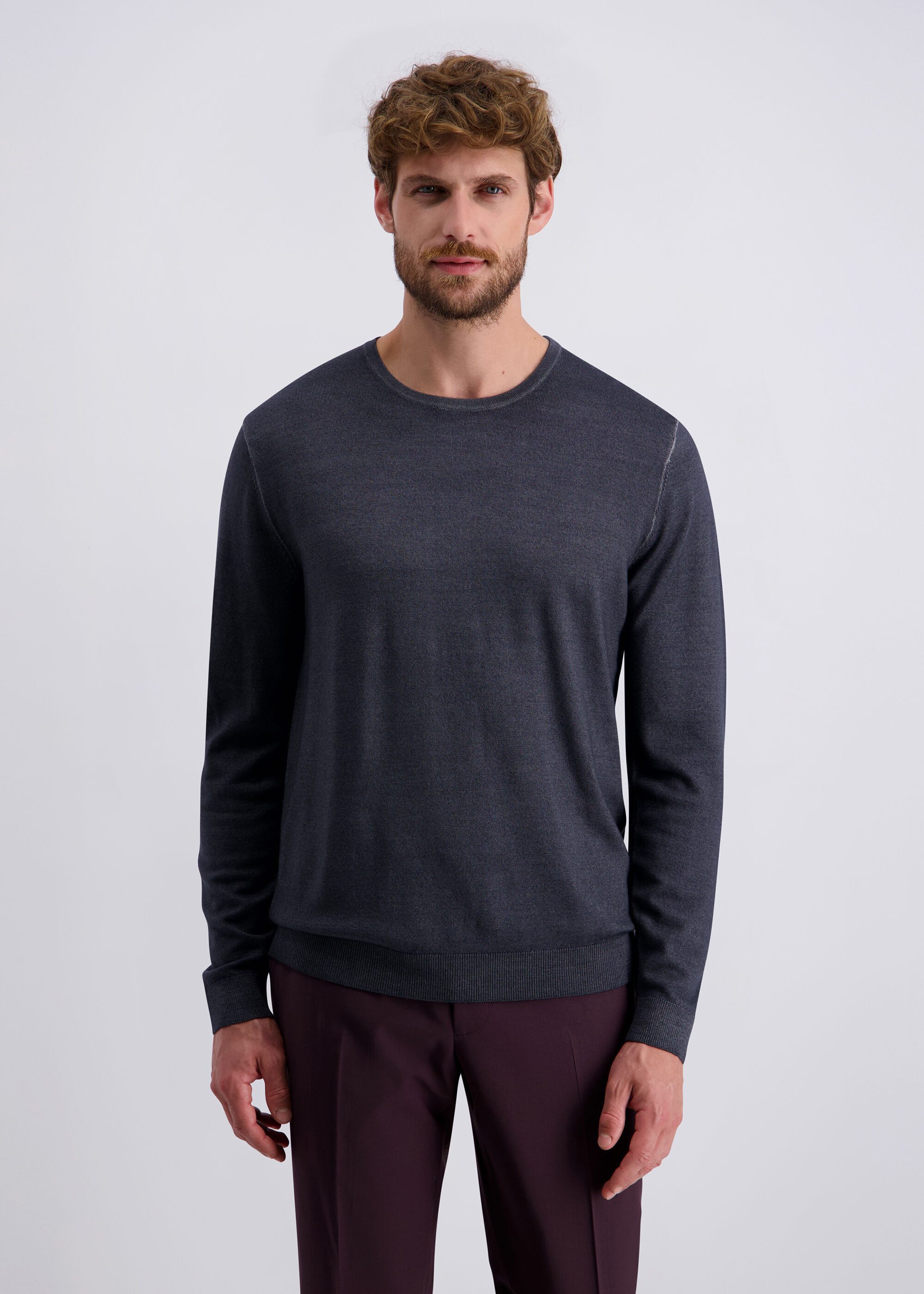 Pierre Cardin Rundhalspullover mit Rundhalsausschnitt günstig online kaufen