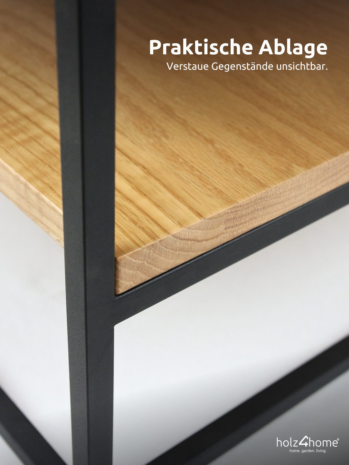 holz4home® Couchtisch 2er Set aus Eiche I Beistelltisch aus Massivholz, Ausziehbar