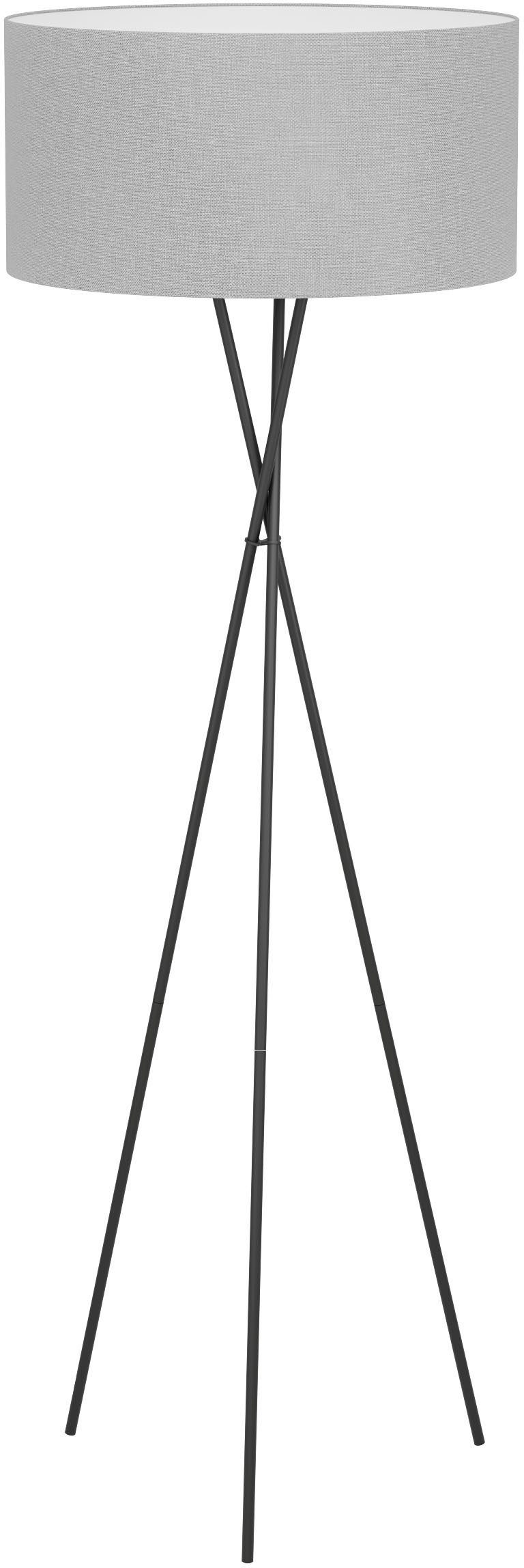 EGLO Stehlampe FONDACHELLI, Leuchtmittel wechselbar, ohne Leuchtmittel, Stehleuchte in schwarz aus Stahl - exkl. E27 - 1X60W