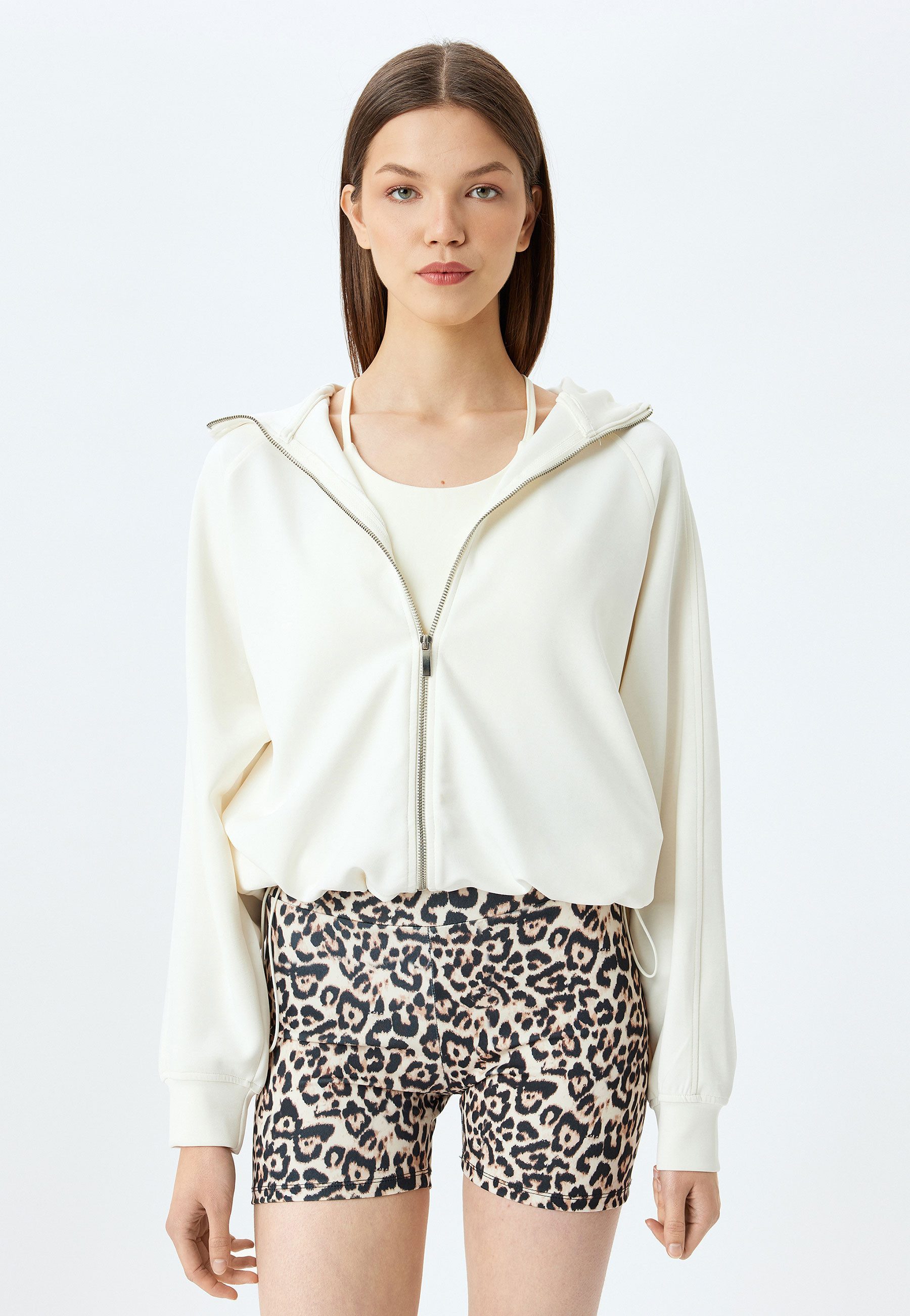 Koton Kapuzensweatshirt Kapuzenkragen Mit Reißverschlussdetail Kapuzensweatshirt