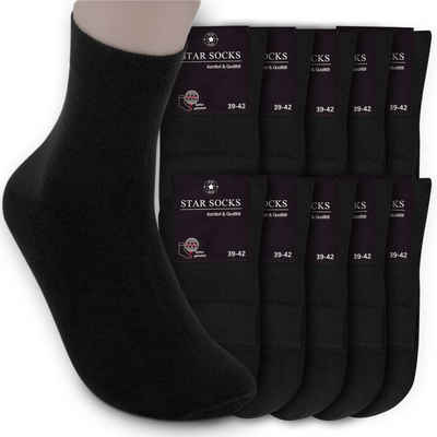 Die Sockenbude Kurzsocken BLACK (Bund, 10-Paar, schwarz) Business-Socken mit Komfortbund ohne Gummi