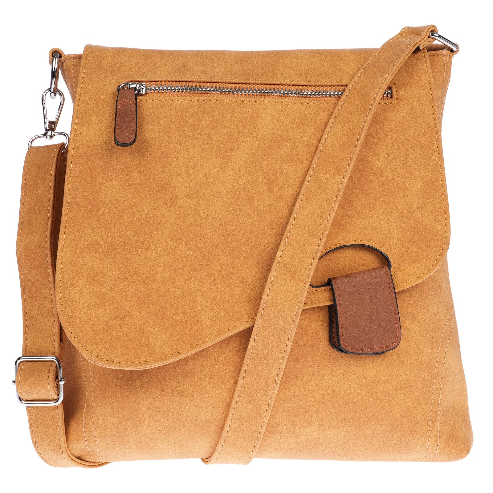 Christian Wippermann Umhängetasche Große Damen Tasche Umhängetasche Leder Optik, Crossover Leder Optik