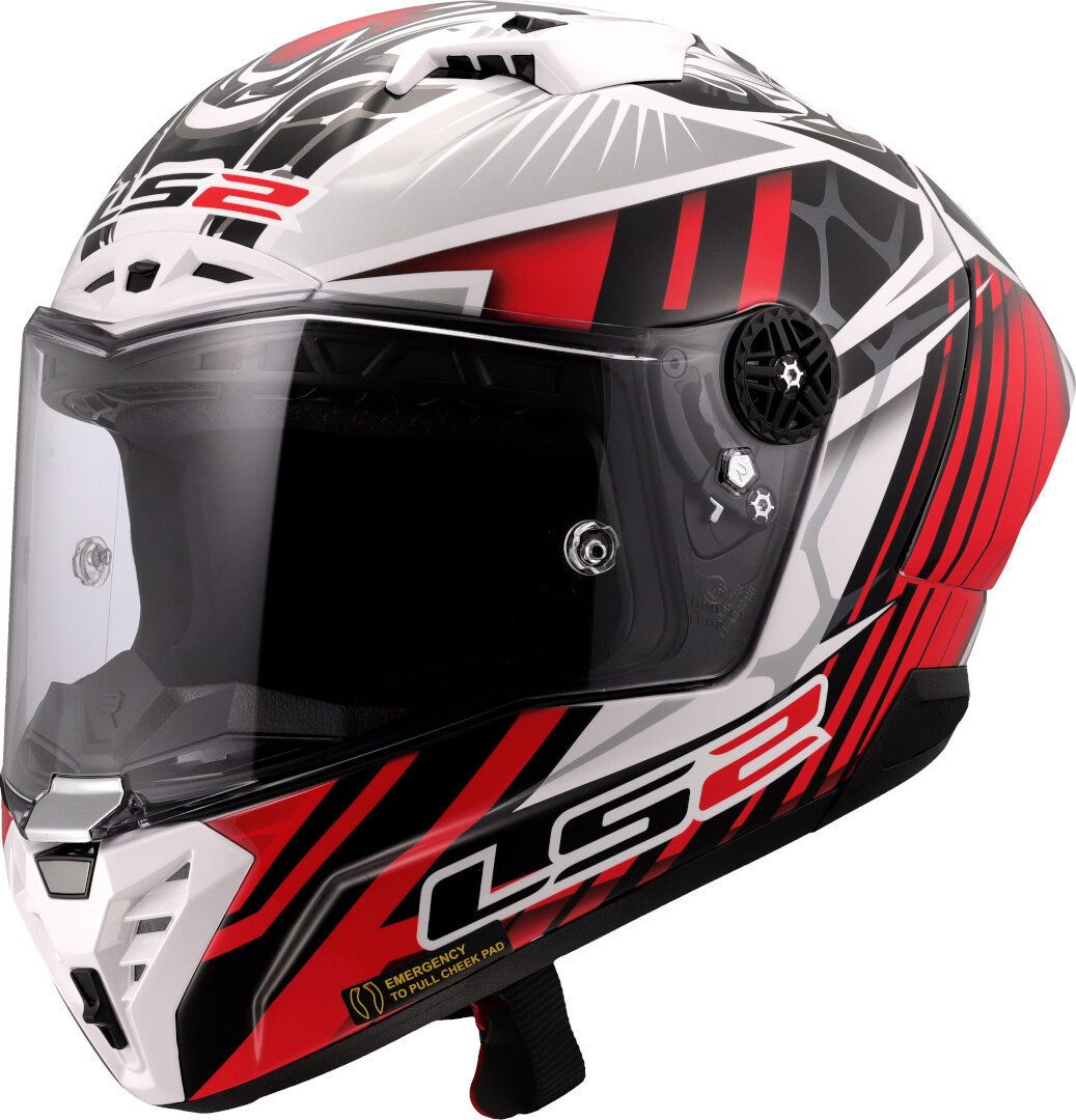 LS2 Motorradhelm FF805 Thunder GP Perolari Replica Carbon Helm, Notfallsystem-polsterung (eqrs)