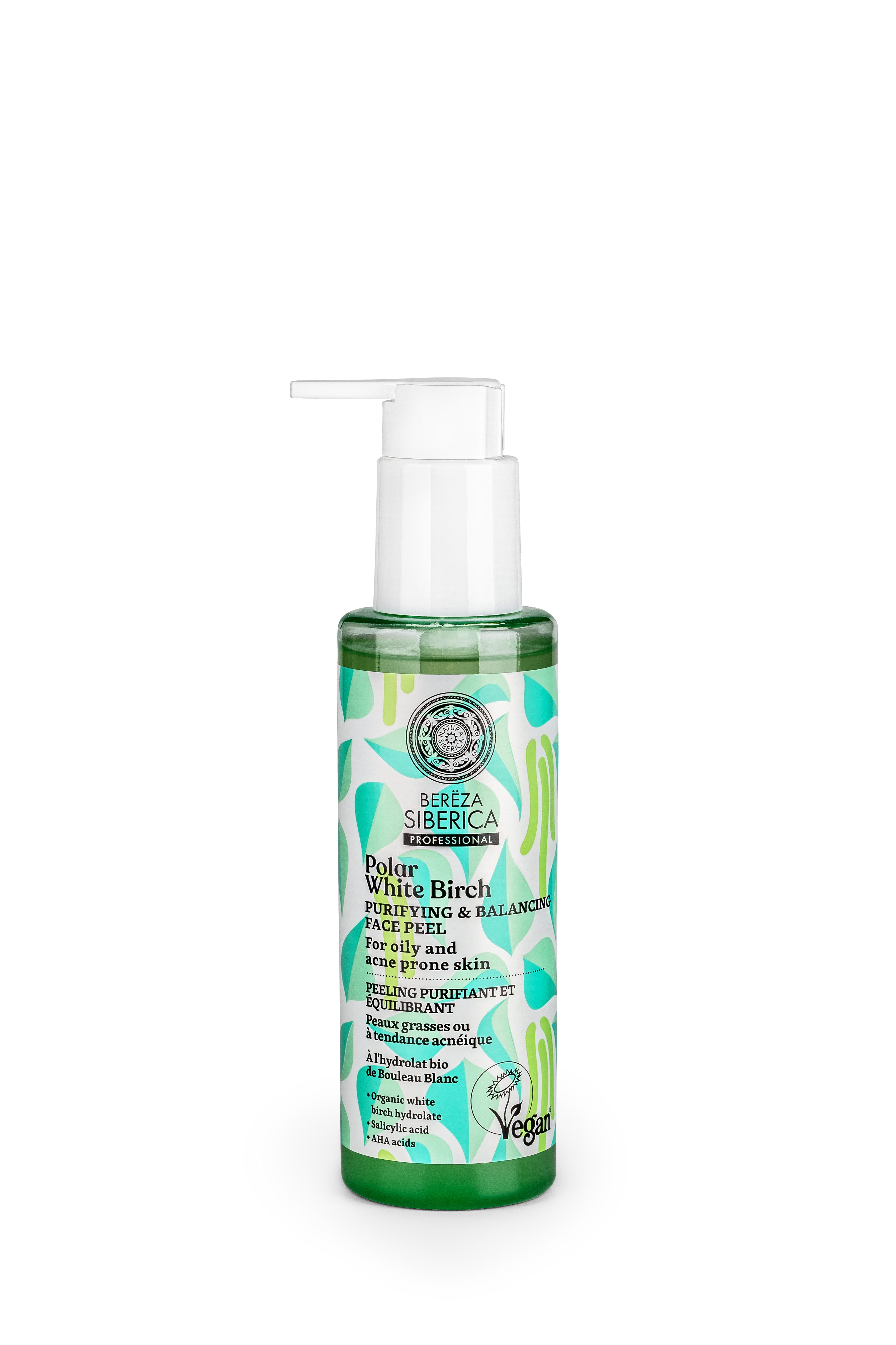 Natura Siberica Gesichtspeeling Polar White Birch. Purifying & Balancing Face Peel, 145 ml