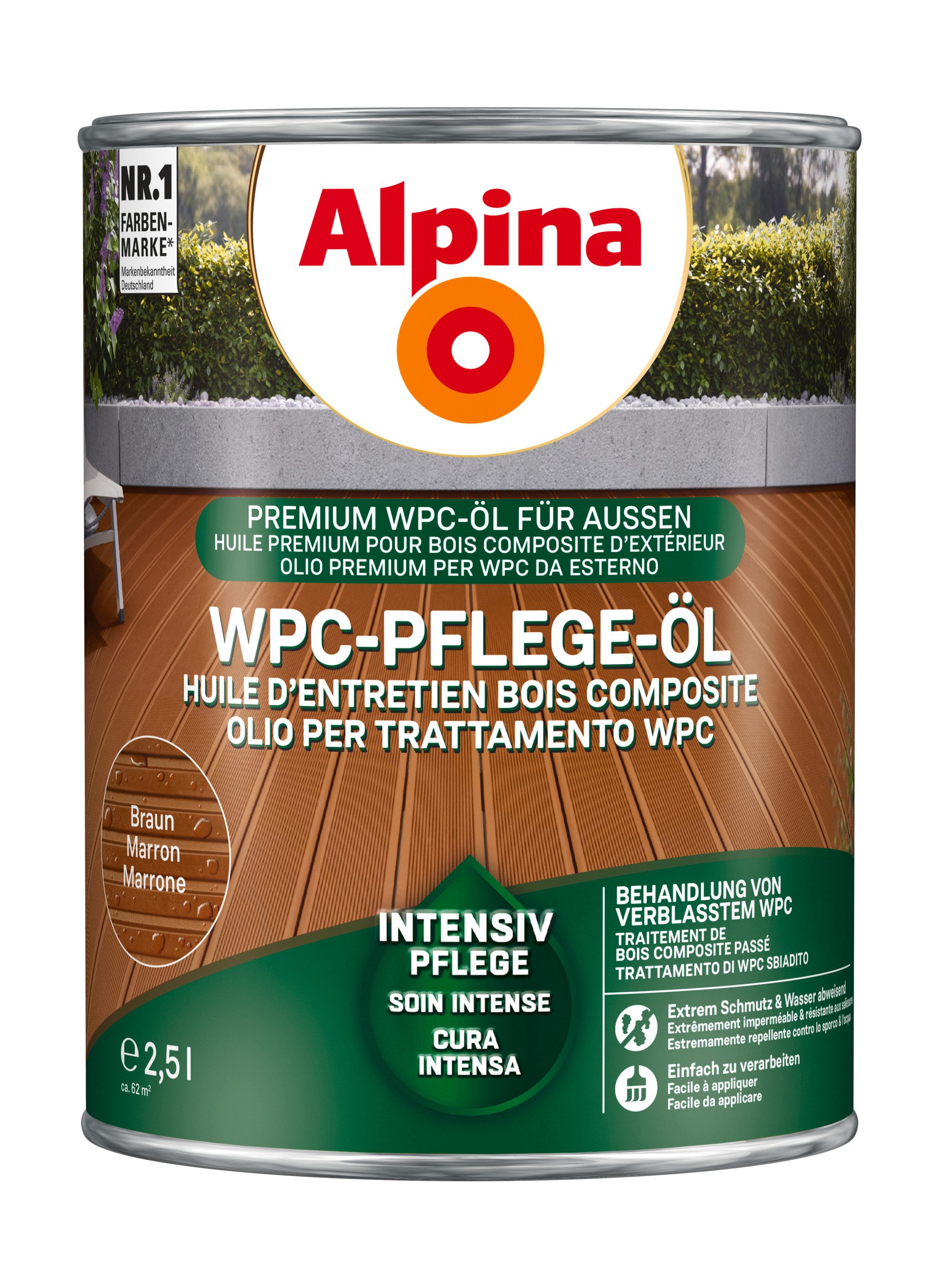 Alpina Holzöl WPC-Pflege-Öl 2,5 Liter