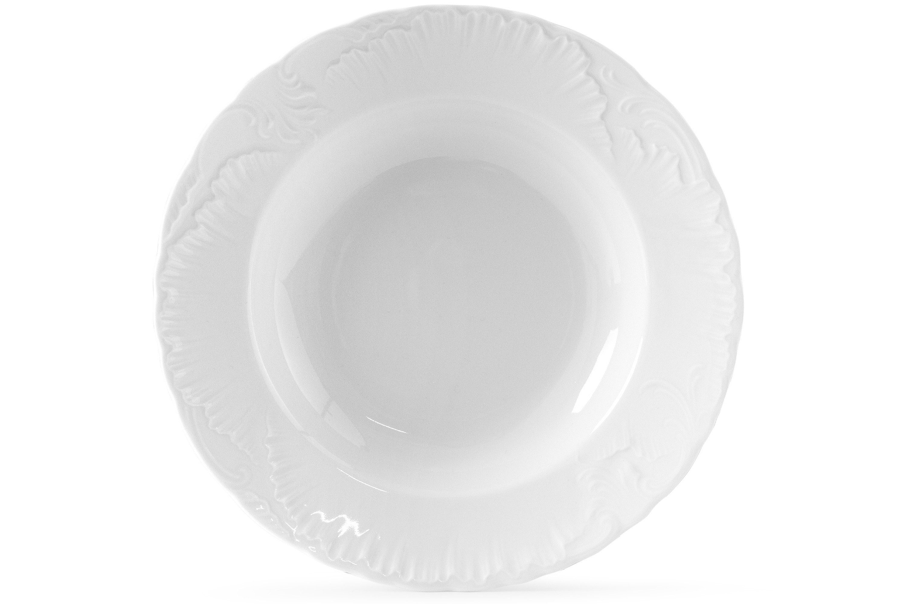KONSIMO® Teller-Set CMIELOW ROCOCO Tafelservice, 6x Suppenteller (6-tlg), 6 Personen, Porzellan, Hochwertiges Premium-Porzellan, elegante Dekorationen