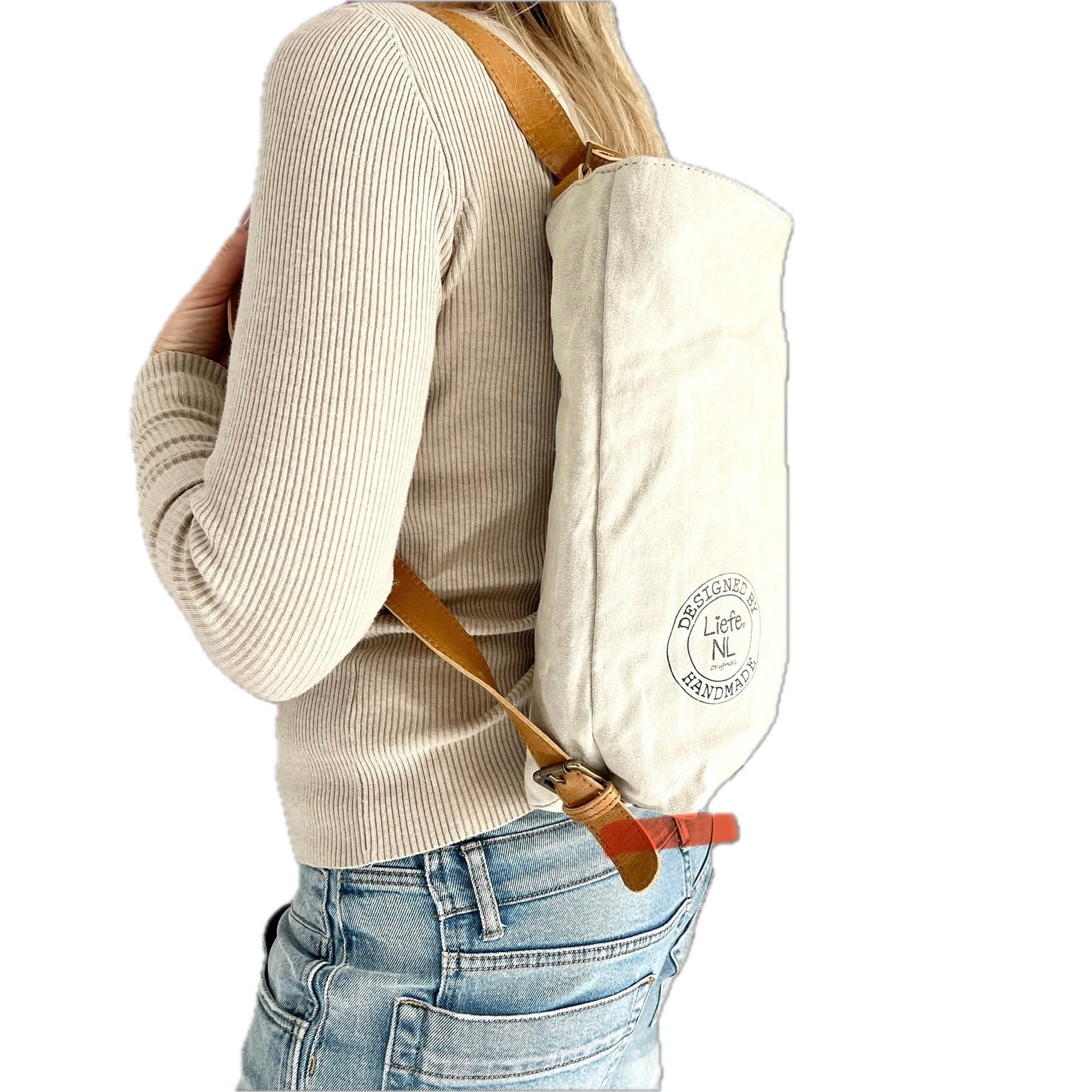LK Trend & Style Shopper BackBag Weekender Shopping Umhänge oder Strandtasche für den Alltag (Rucksack), Wiederverwendung von Canvas