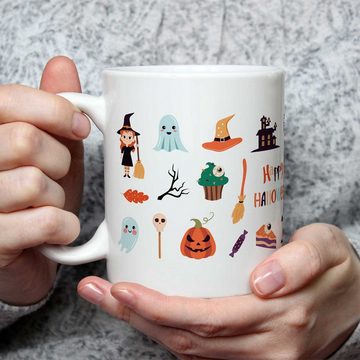 GRAVURZEILE Tasse mit Motiv - im Halloween Motive Design - Geschenk für Sie & Ihn