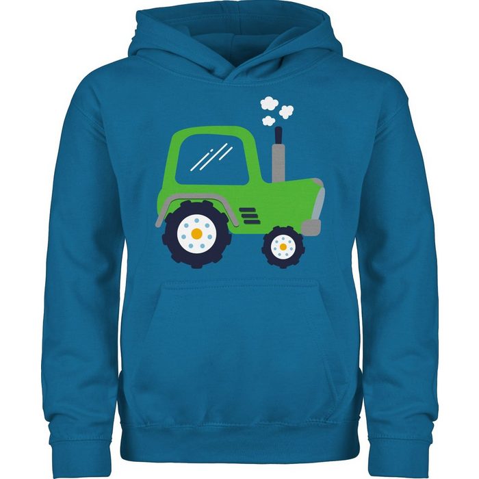 Shirtracer Hoodie Kinder Traktor Grün - Kinder Fahrzeuge - Kinder Premium Kapuzenpullover kinderpullover für jungs 98 - pullover mädchen 98/104