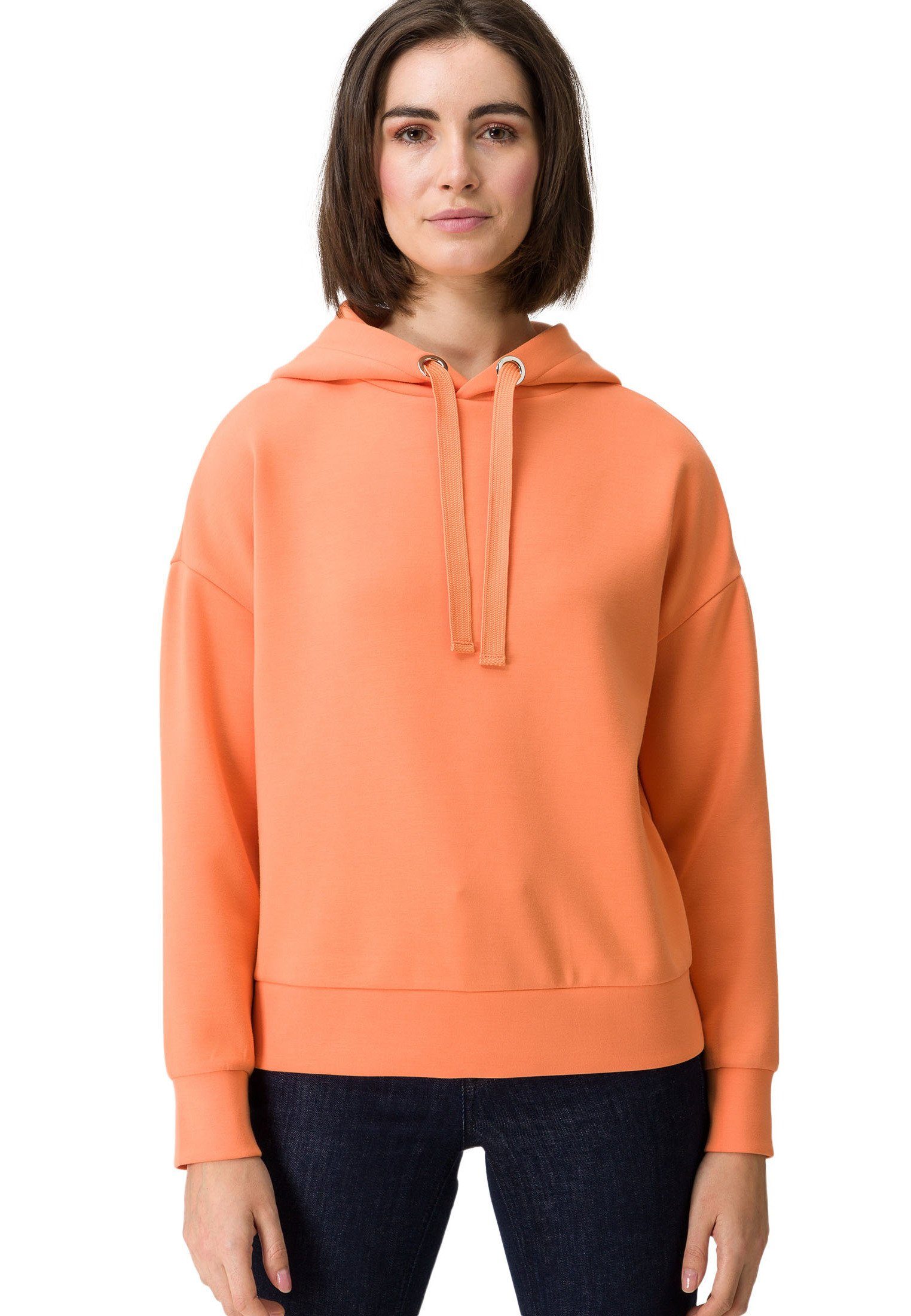 Bändern Zero Sweatshirt mit Detail weiteres (1-tlg) Orange Cadmium