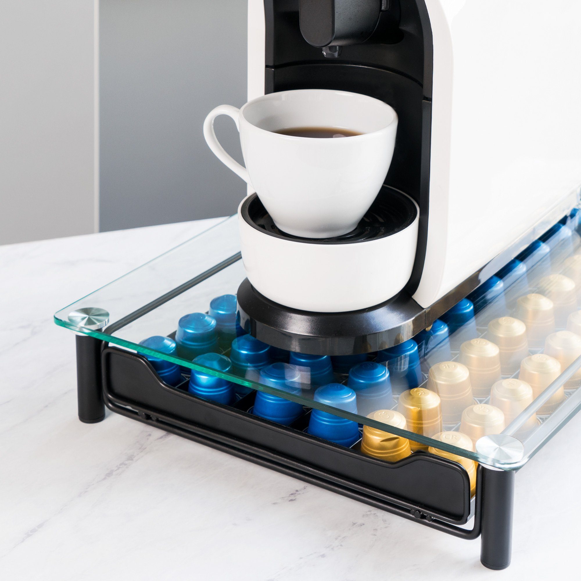 Navaris Kapselspender Kapselhalter für Nespresso - Aufbewahrungsbox für 60 günstig online kaufen