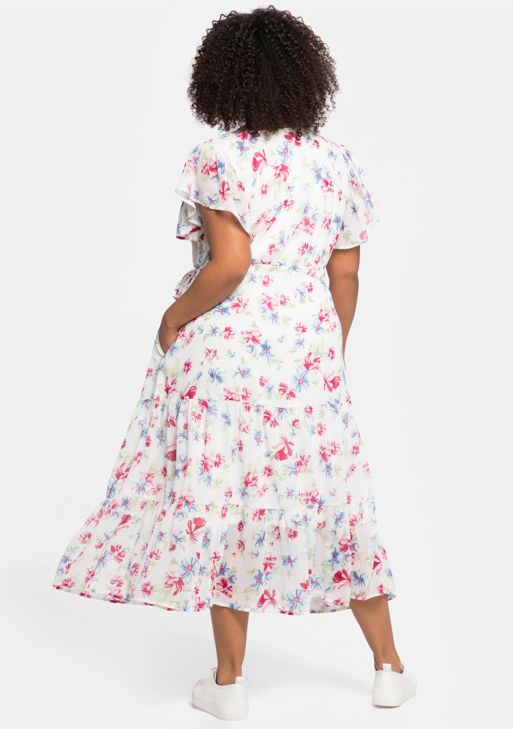 sheego by Joe Browns Etuikleid Chiffonkleid Kurzarm günstig online kaufen