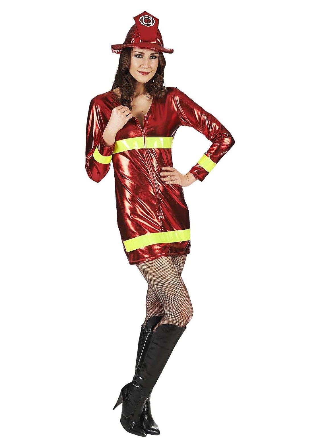 Kostüm Feuerwehr Lackkleid Kostüm