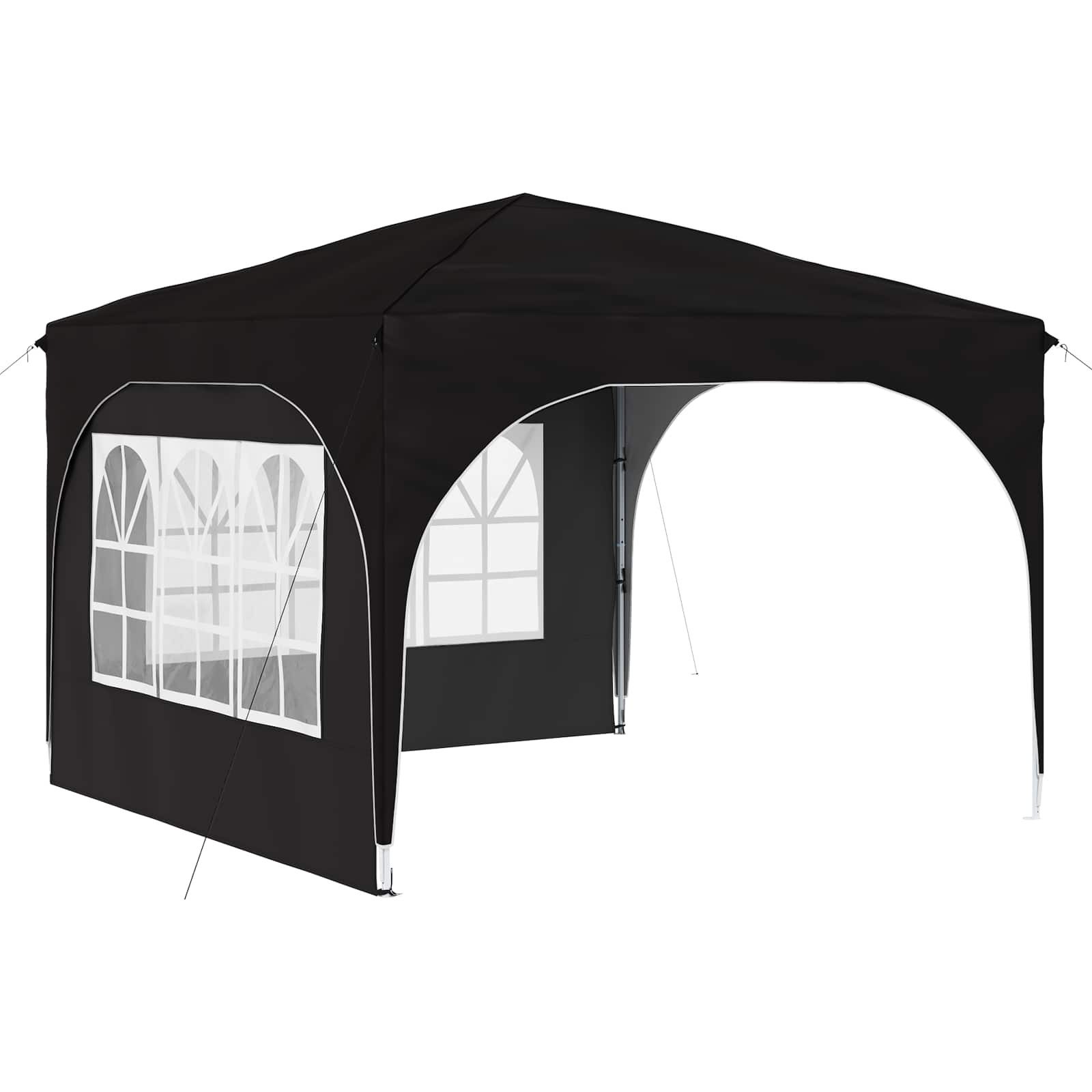 vidaXL Partyzelt Pop-up Partyzelt 290 x 290 x 245 cm Schwarz
