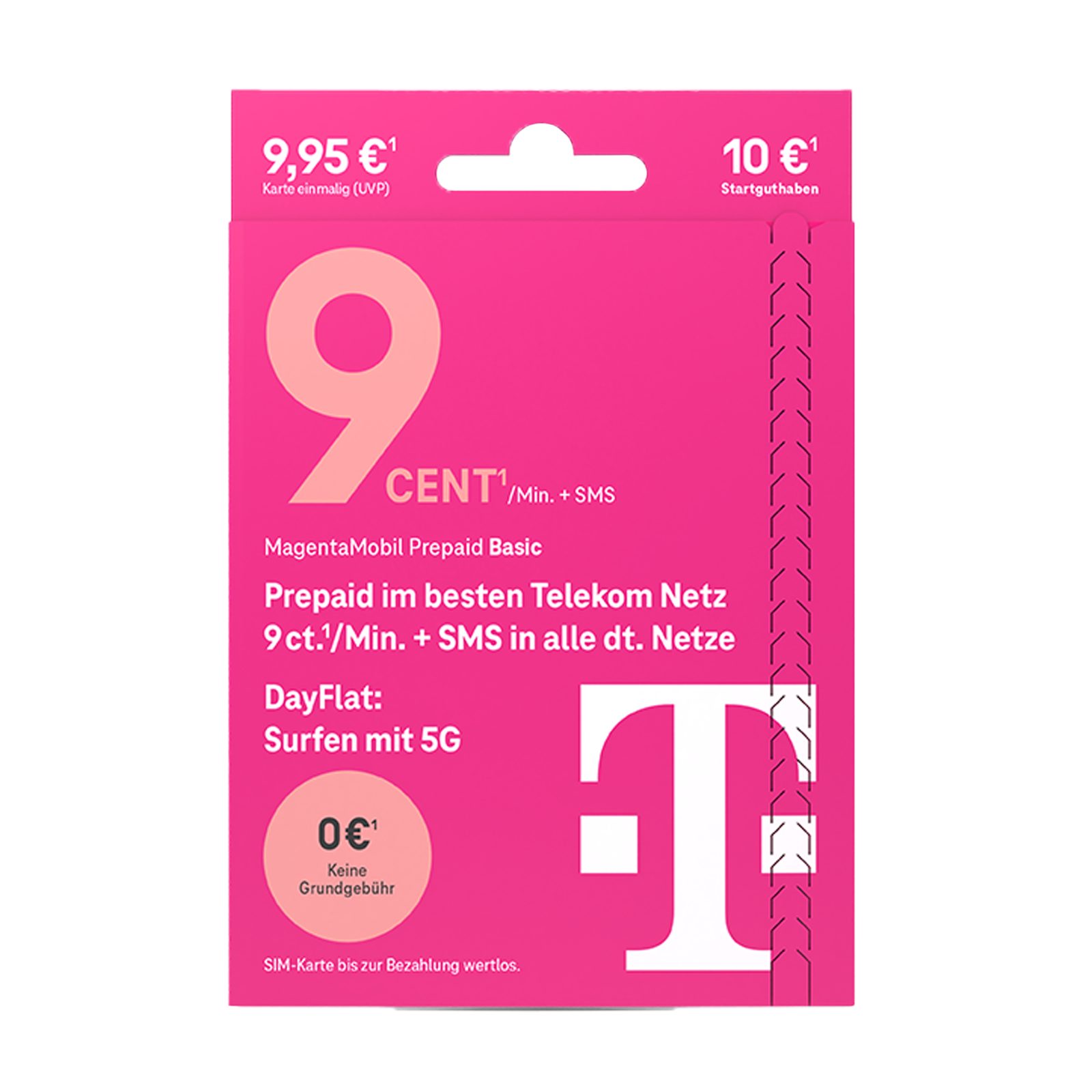 Telekom MagentaMobil Prepaid Basic mit 10 € Startguthaben Prepaidkarte
