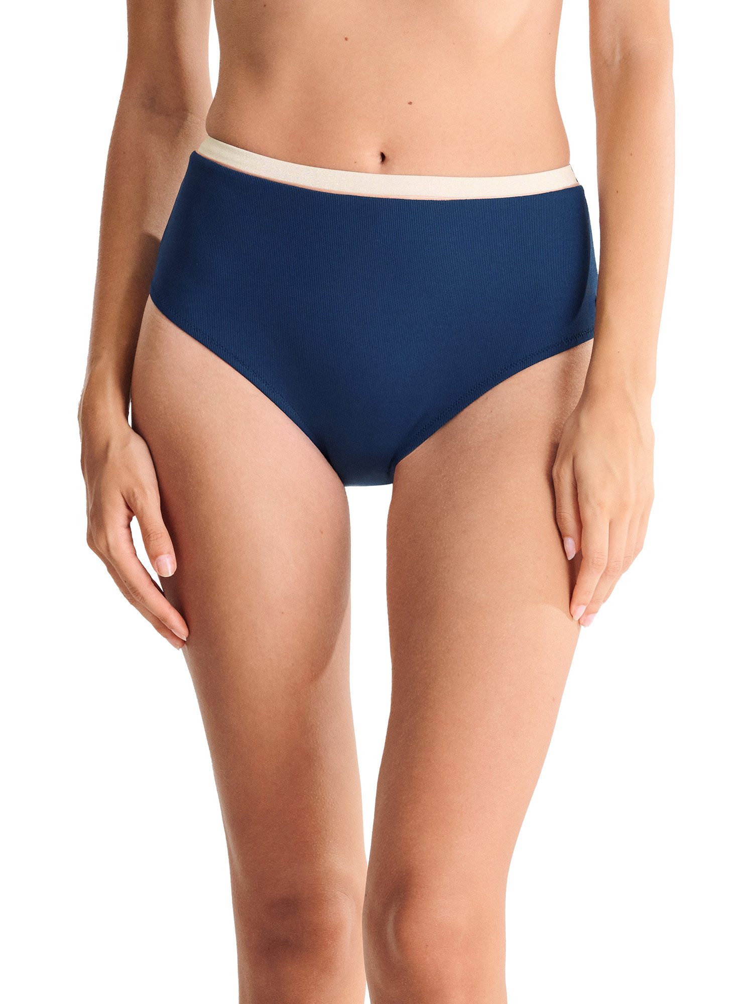 Lisca Bikini-Hose Bikini-Slip hoch Sydney (Stück, 1-St) taillenhohe Schnittform, schöne Feinripp Optik