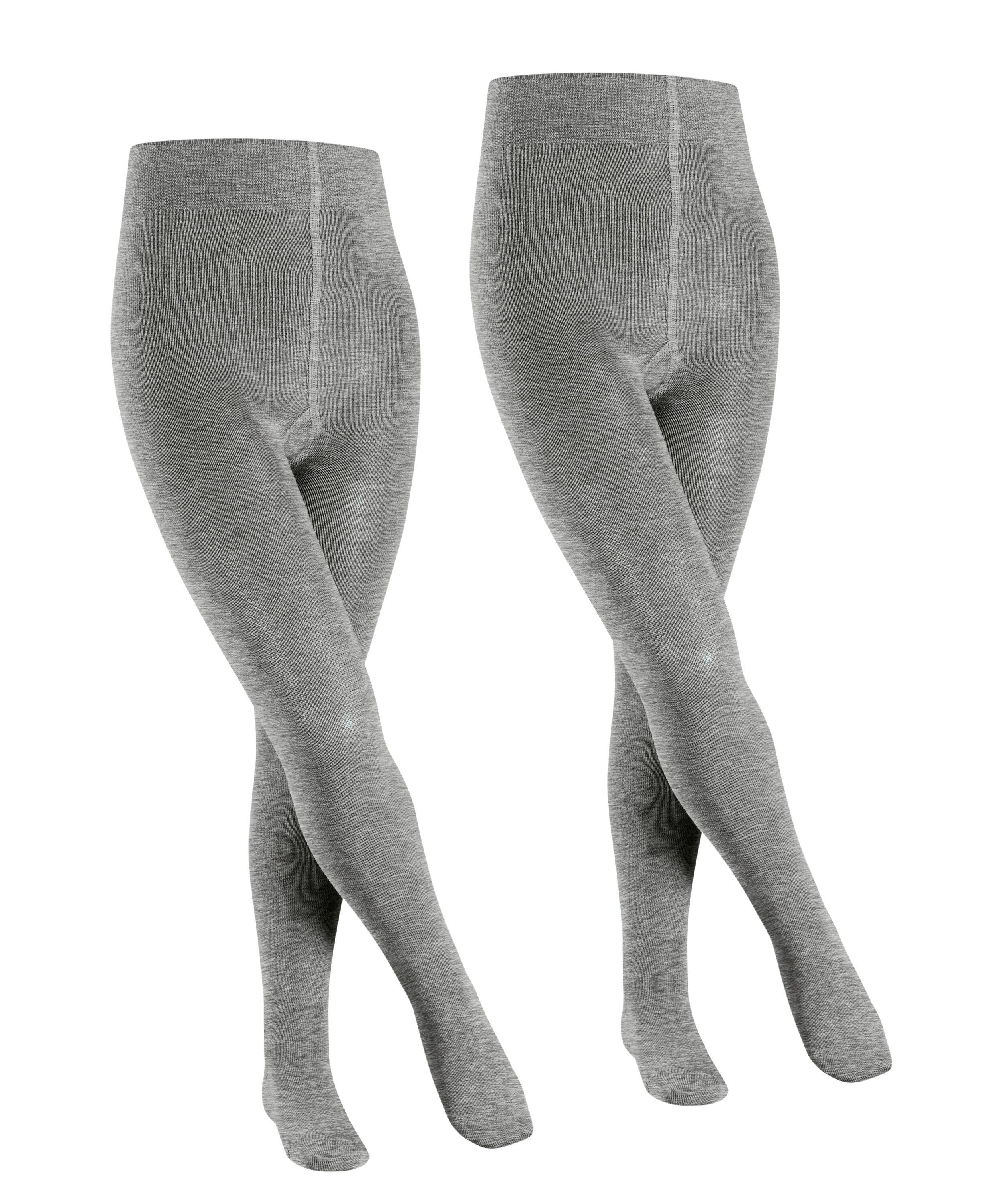 FALKE Strickstrumpfhose Family 2-Pack (2 St) mit weicher Baumwolle