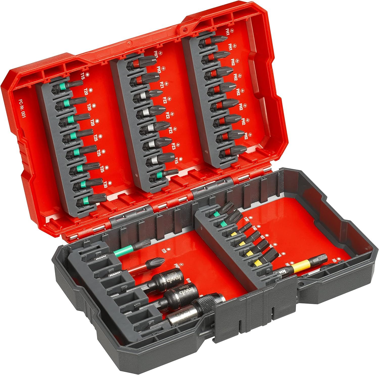 kwb Bit-Set kwb Bit-Box für Impact-/ Schlagschrauber 37-teilig Bitset mit Bithalte, kwb Bit-Box für Impact-/ Schlagschrauber 37-teilig Bitset mit Bithalte