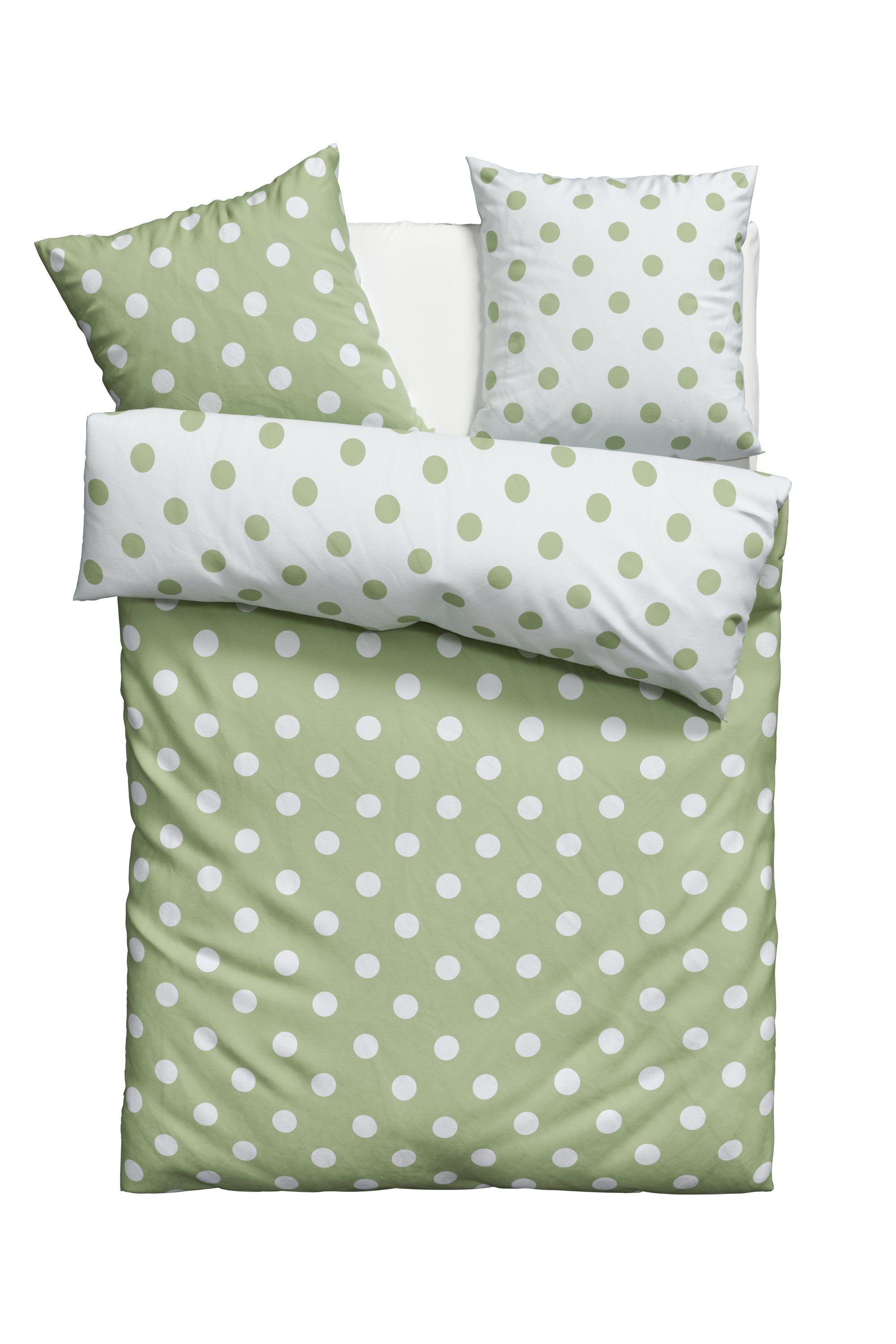 my home Wendebettwäsche Dots, Polycotton recycelt, günstig online kaufen