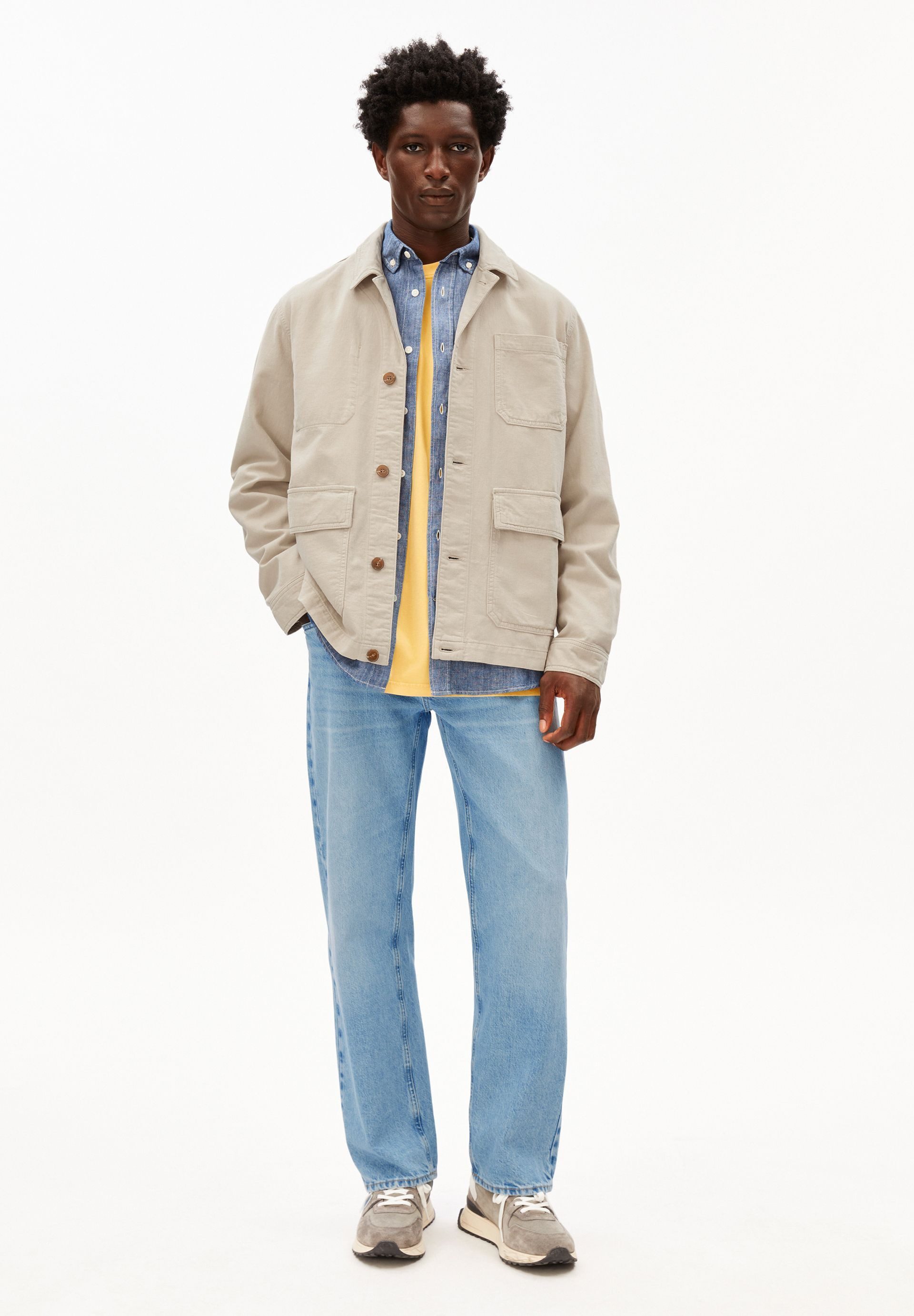Armedangels Hemdjacke COTTON LINEN Overshirt aus Baumwoll-Leinen-Mix Relaxed Fit