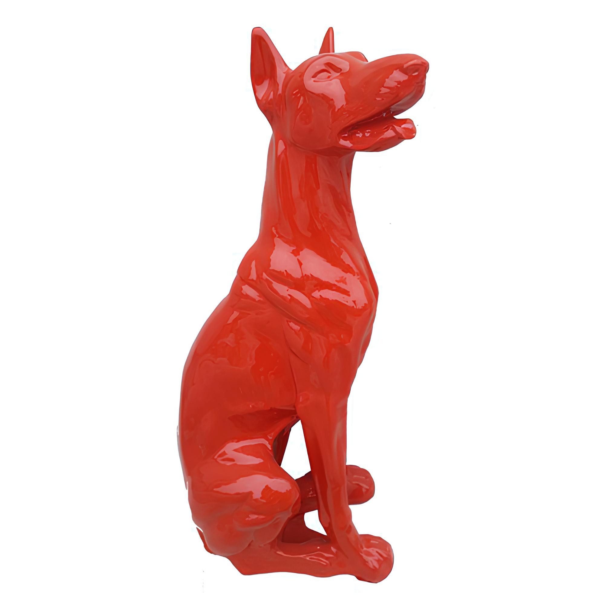 Xlmoebel Skulptur Abstrakte Hundfigur aus hochwertigem Material für den Garten (Skulptur A702-80cm), Hergestellt in Europa
