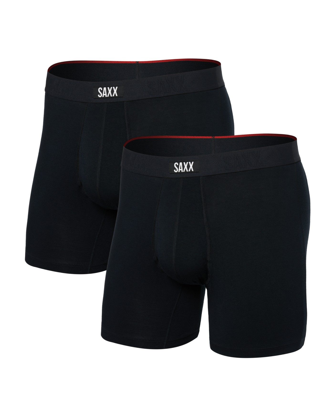 SAXX Boxershorts Vibe Xtra Soft Comfort Boxer Brief Fly schwarz/schwarz Herren