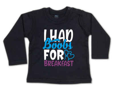 G-graphics Longsleeve I had Boops for breakfast Baby Sweater / Longsleeve T, mit Spruch / Sprüche / Motiv / Print