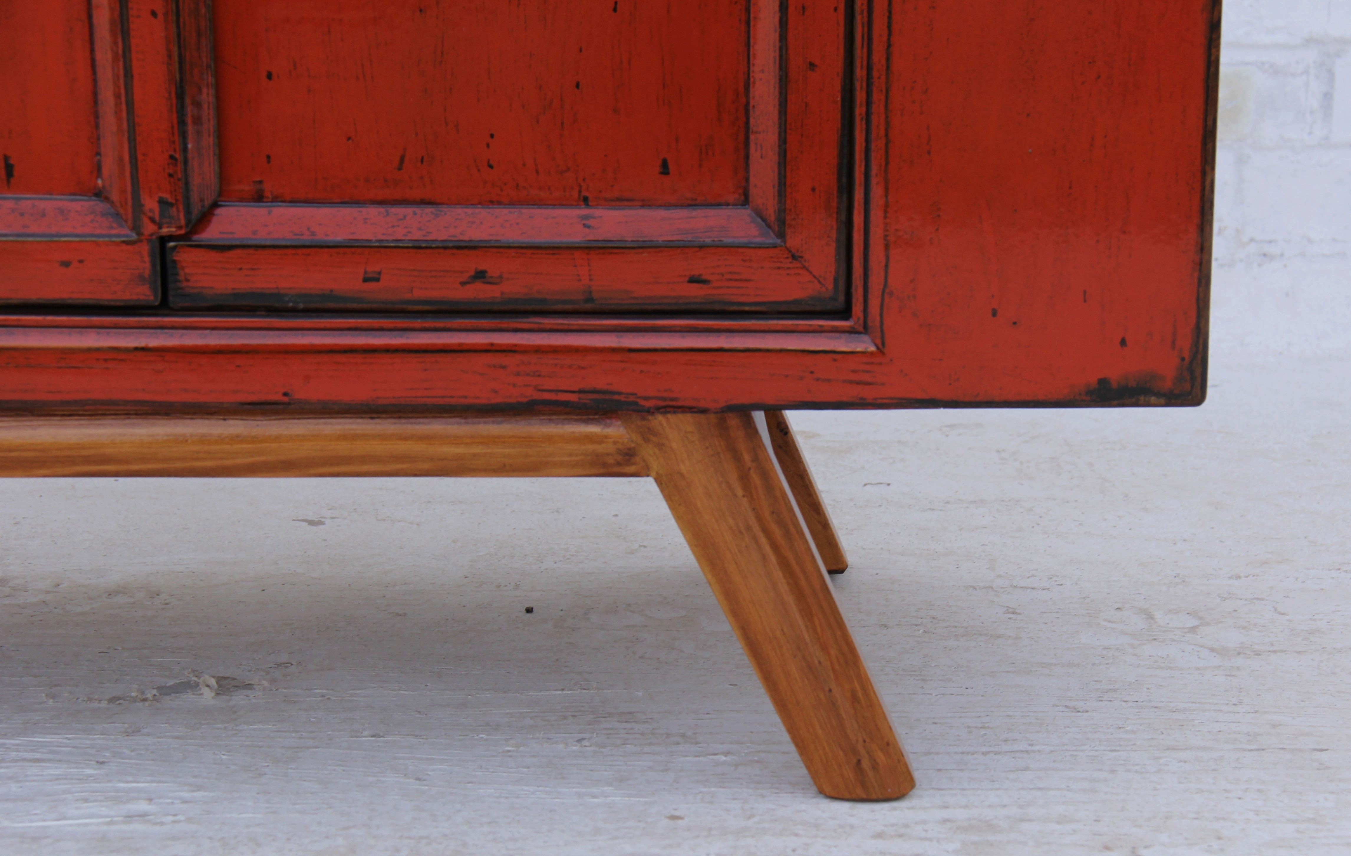 Luxury-Park-Direct Kommode TV Sideboard Rot Longboard 200cm