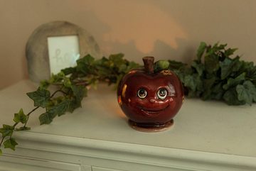 Wohnando Dekofigur Windlicht Apfel aus Keramik: Entzückende Weihnachtsdekoration.