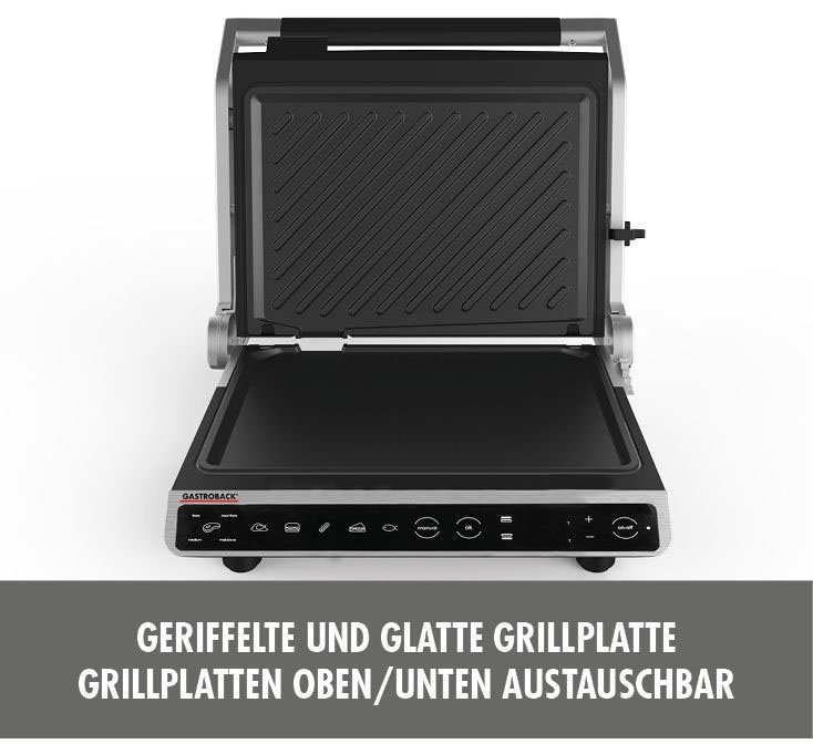 Gastroback Kontaktgrill 42542 Design BBQ Advanced Smart, 2000 W – Bild 5 von 5