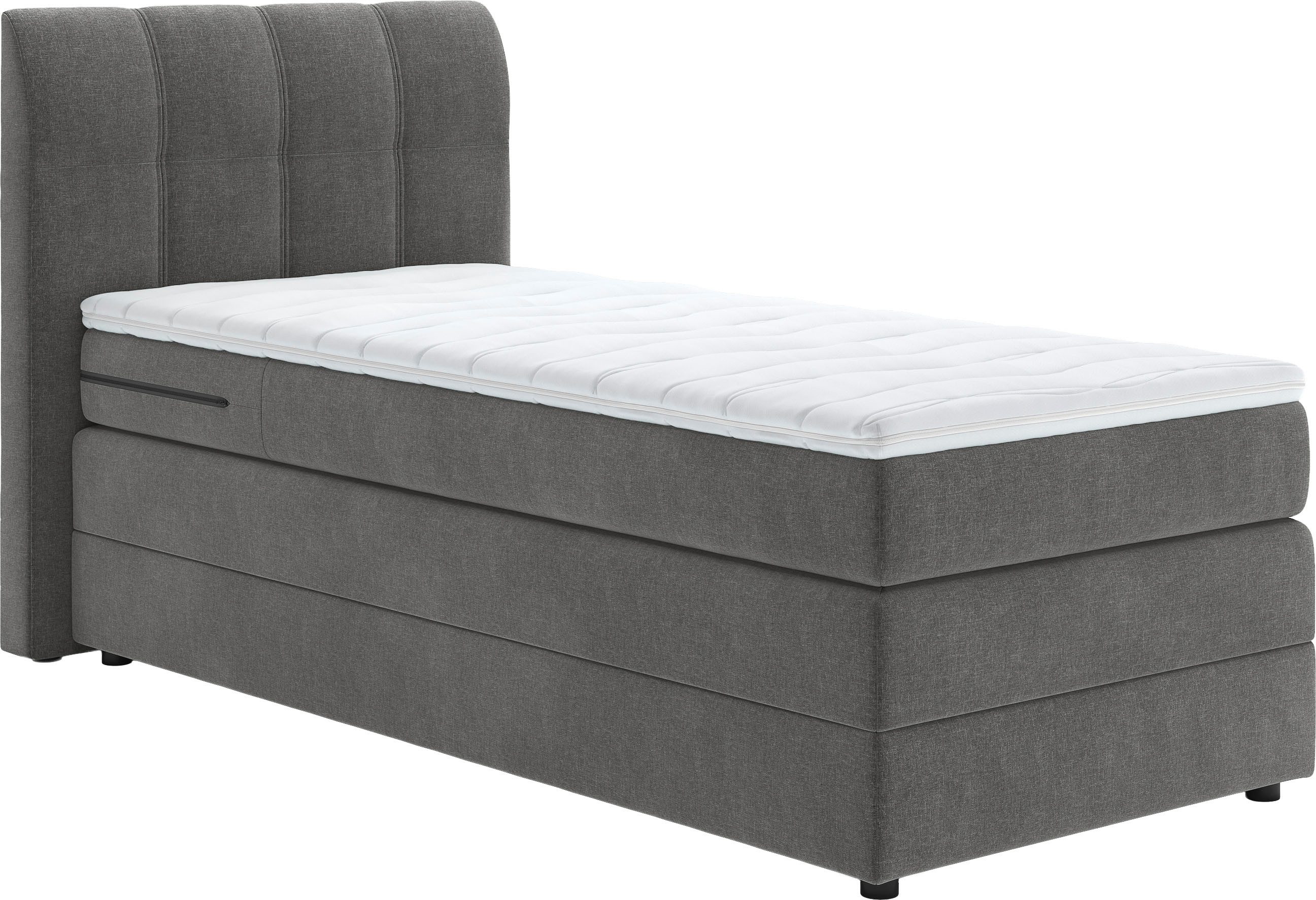 Home affaire Boxspringbett Finja, besonders komfortable Liegehöhe, mit praktischem Bettkasten