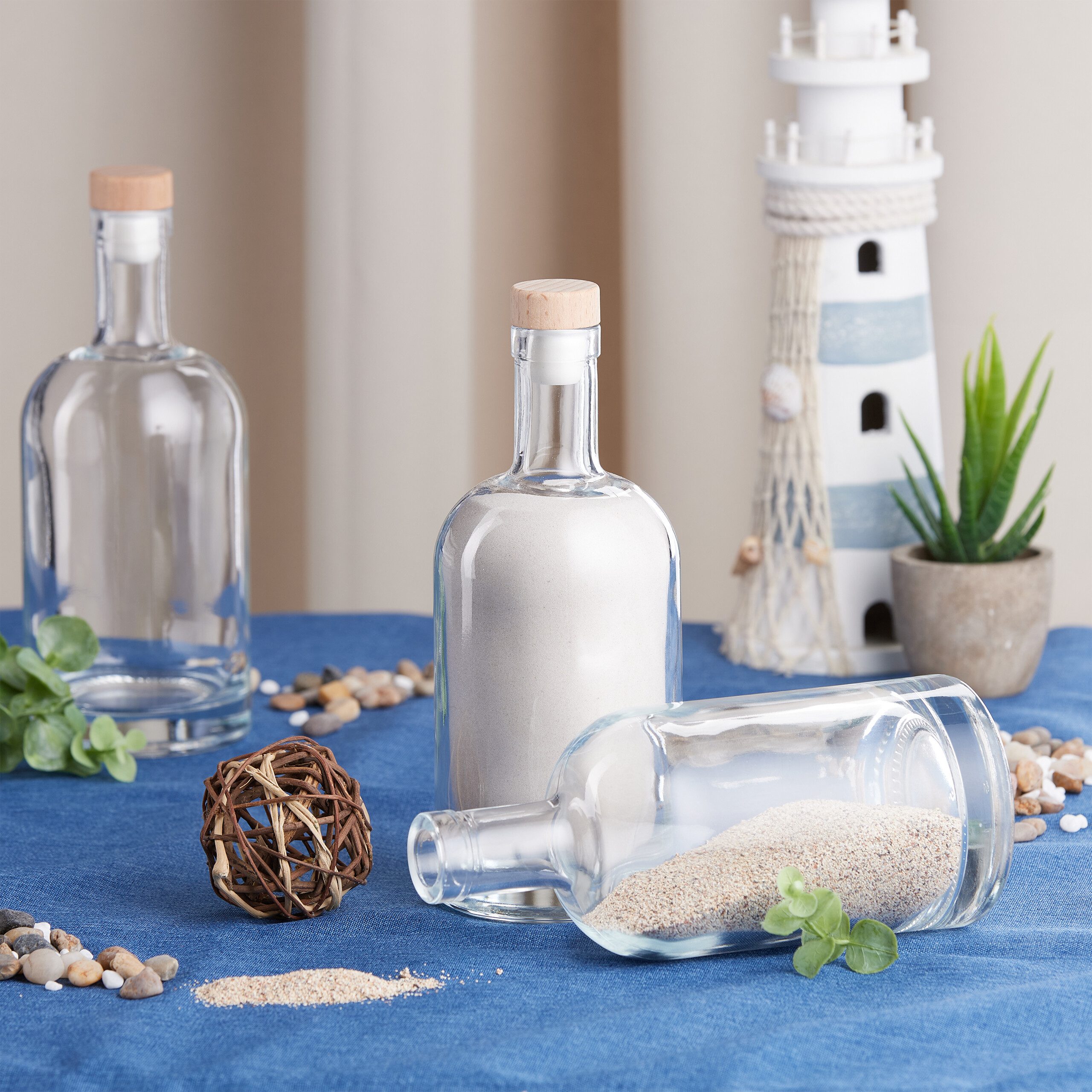relaxdays Vorratsglas Flaschen zum Befüllen 12er Set 500 ml, Glas, (12-tlg) – Bild 3 von 5