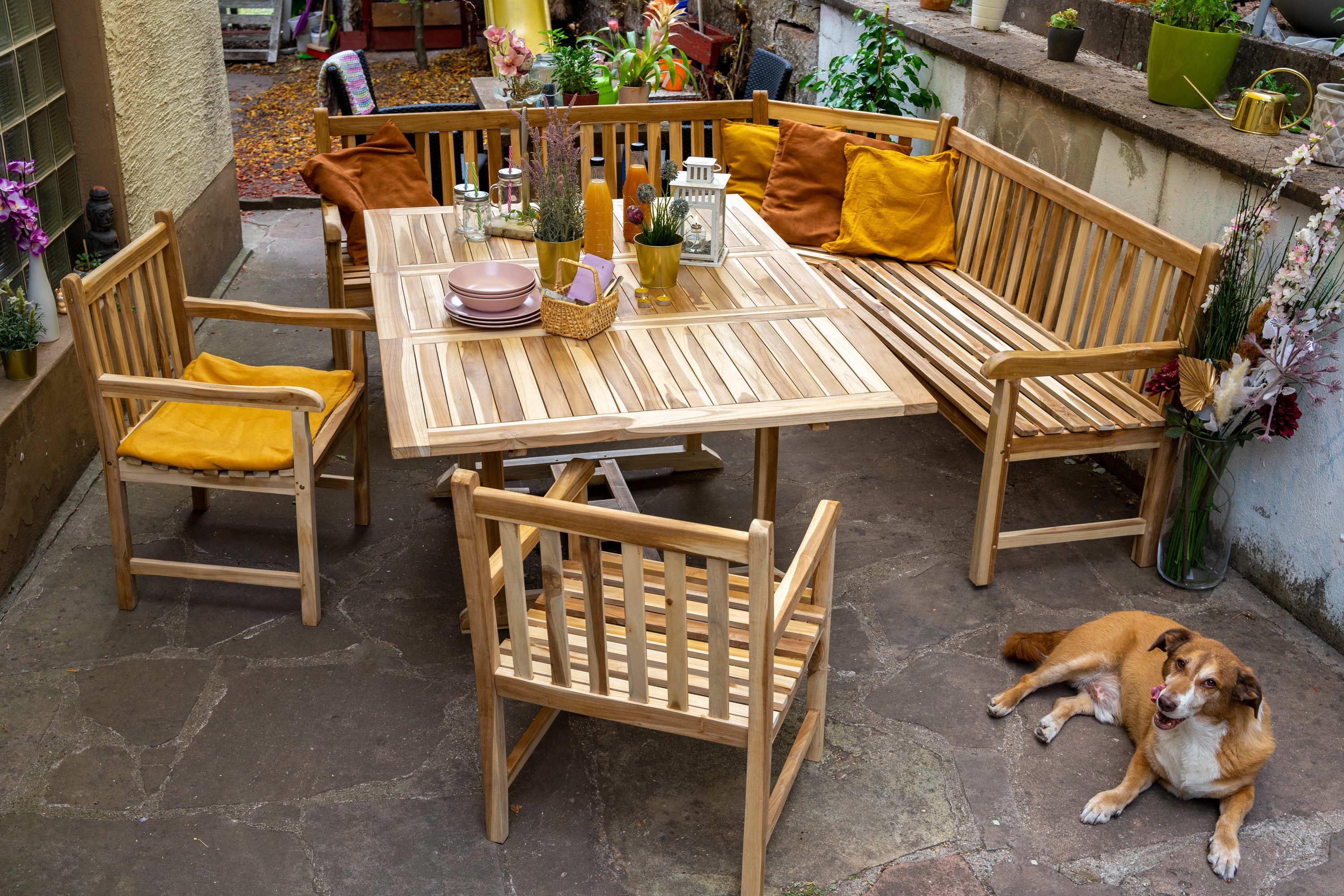 Loreno® Garten-Essgruppe Madera Caracas, robustes Teakholz, günstig online kaufen