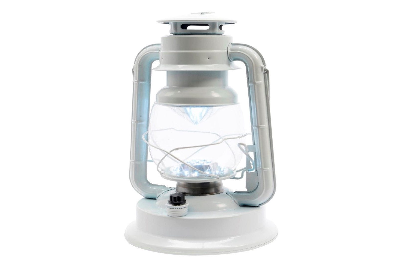 Lumineo LED Laterne LED Laterne Sturmlaterne Licht Campinglampe dimmbar H 24,5 cm weiß