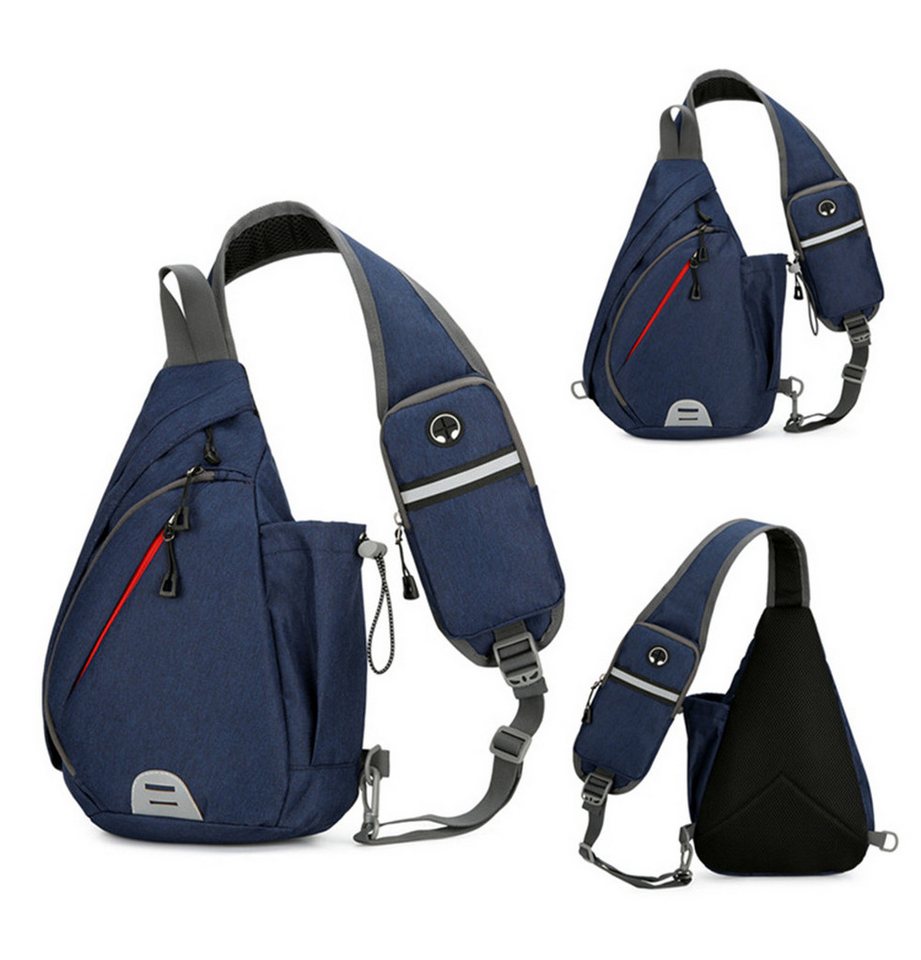 Zaewry Umhängetasche Sling Chest Crossbody Bag,Wasserdicht Schultertasche,mit Kopfhörerloch, Geeignet für Reisen, Fitnessstudio, Wandern, Büro, Radfahren usw.